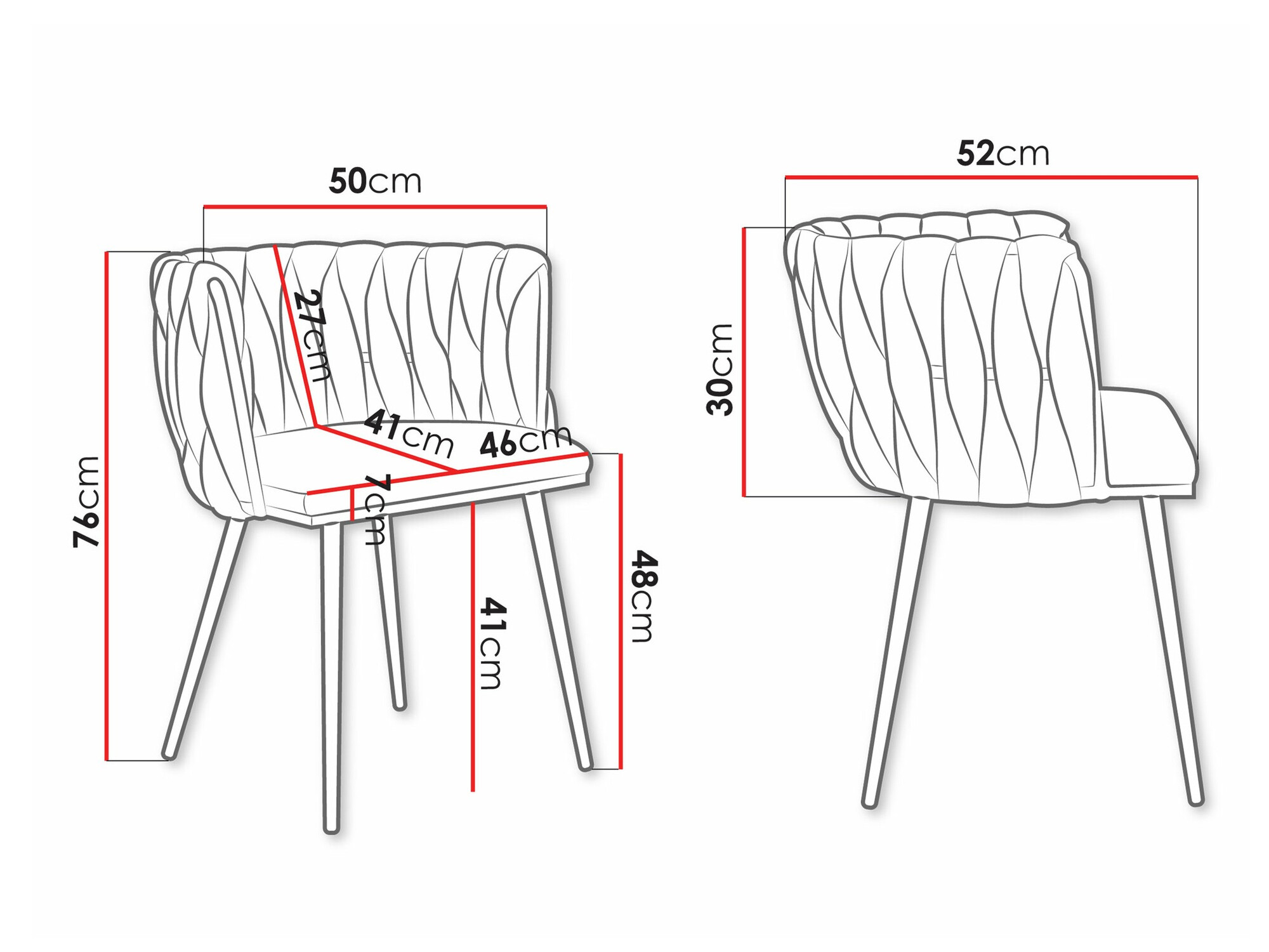 Chaise Comfivo Hilaritas XI (Argent + Noir)
