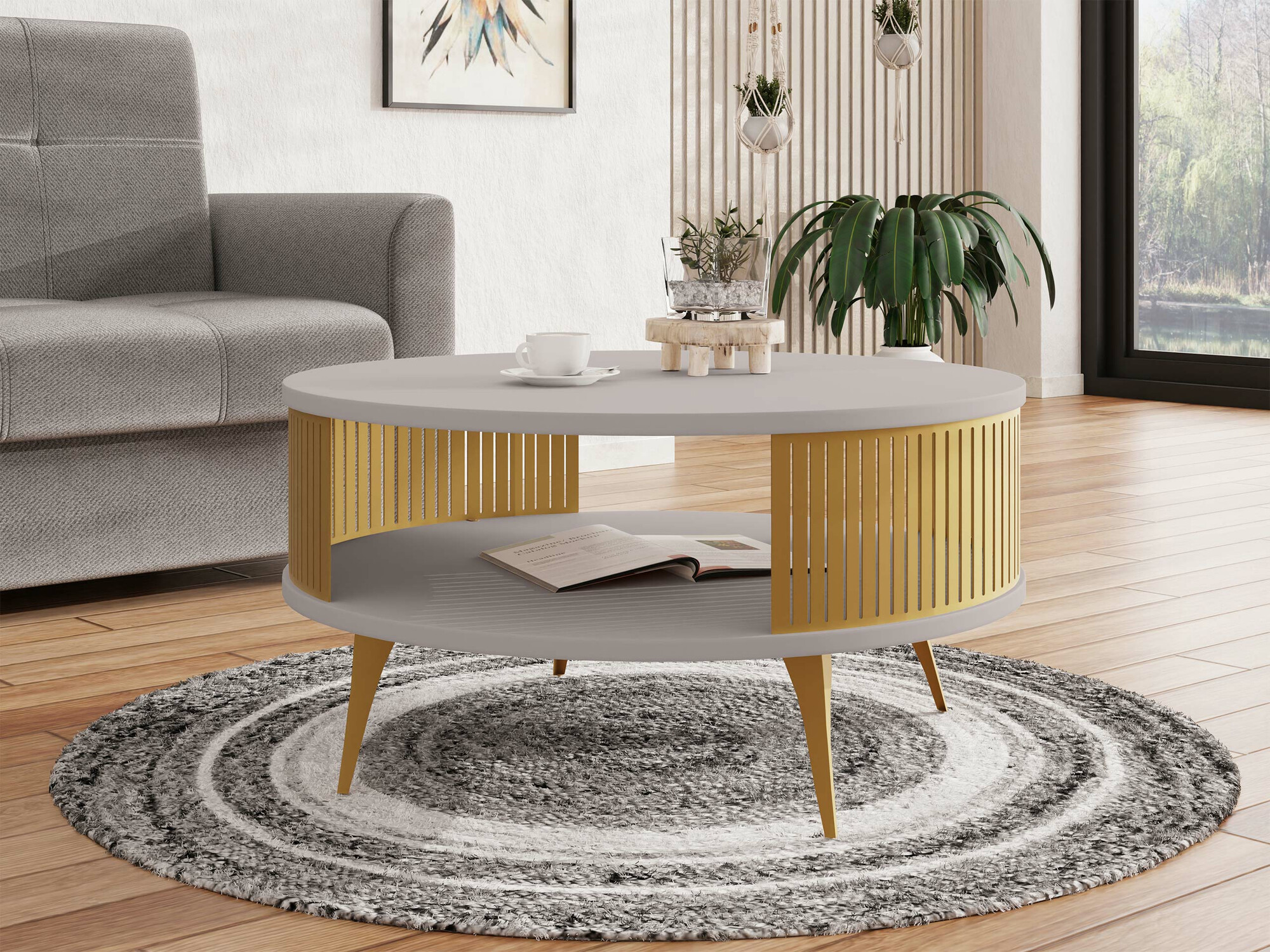 Table basse Vitum I (Doré + Cachemire)
