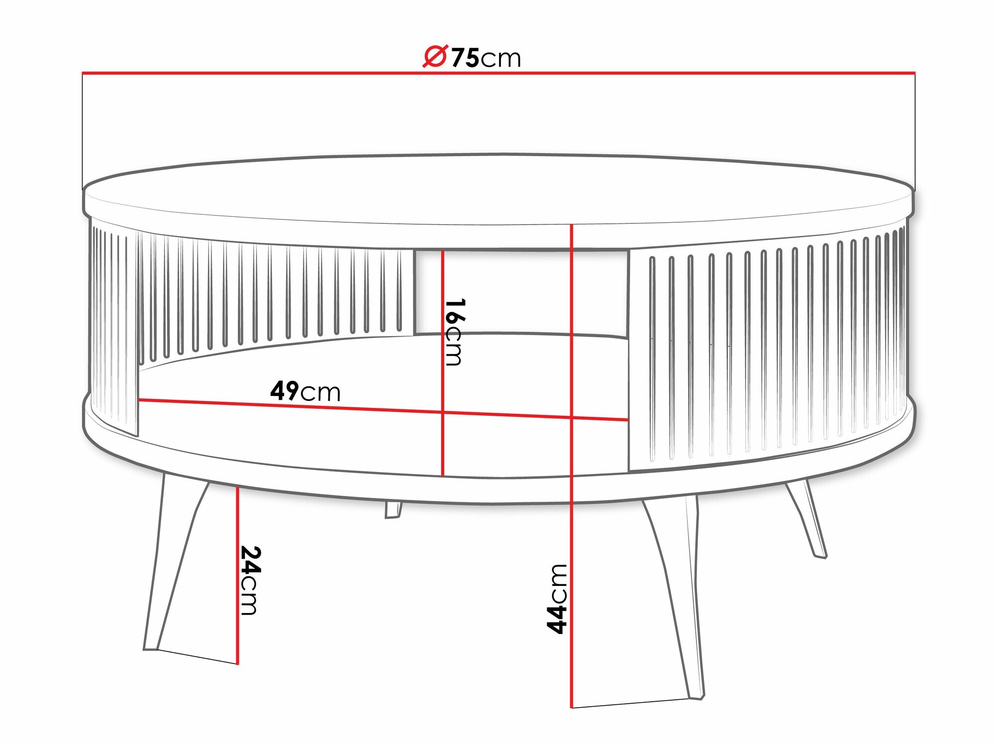 Table basse Vitum (Noyer)