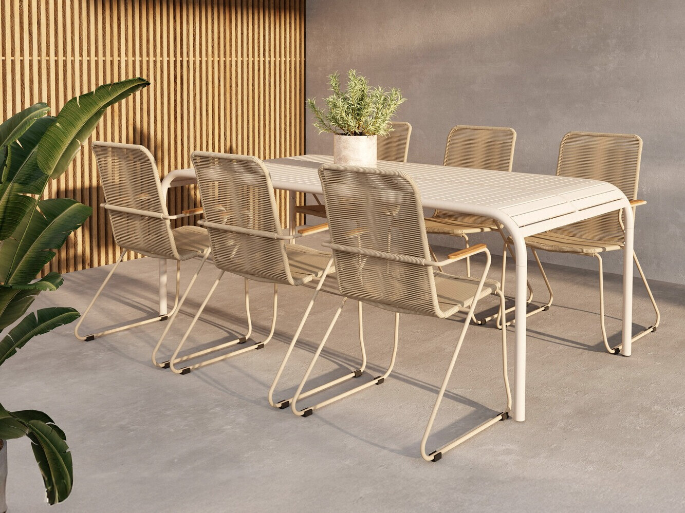 Table de jardin Dallas 4771 (Beige)