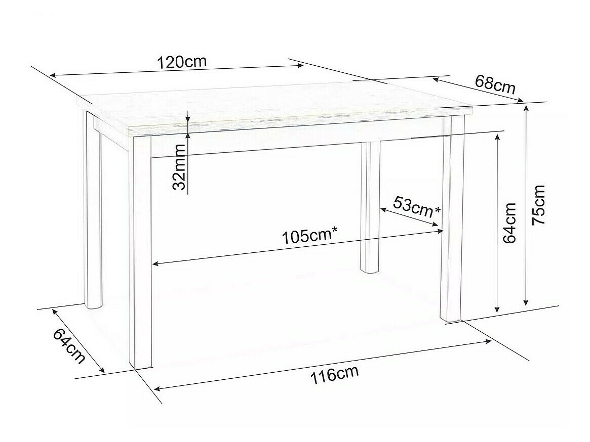 Table Detroit 345 (Blanc)