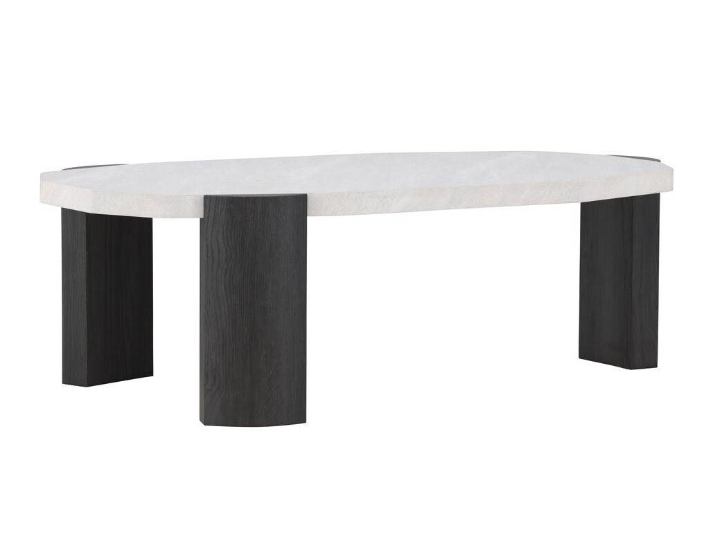 Table basse Dallas 4792 (Noir + Marbre blanc)
