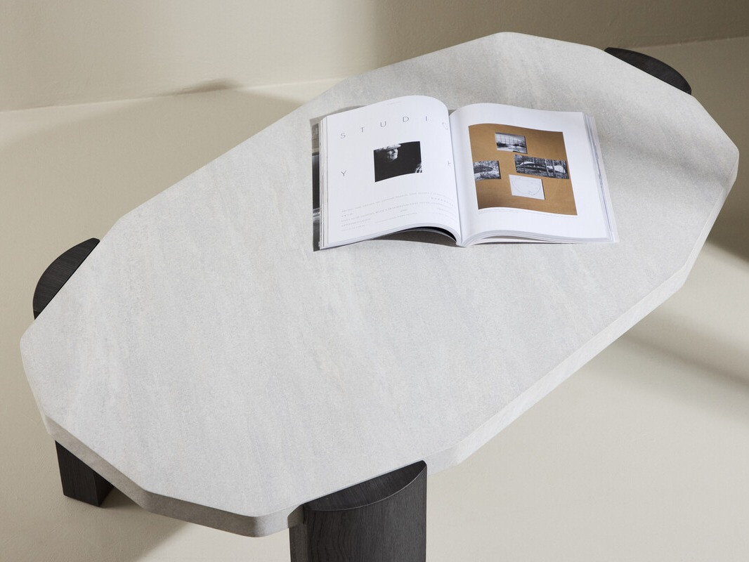 Table basse Dallas 4792 (Noir + Marbre blanc)