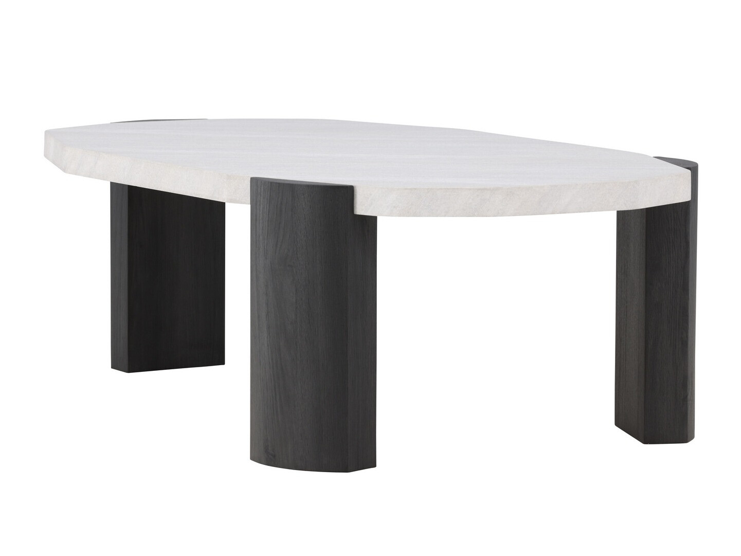 Table basse Dallas 4792 (Noir + Marbre blanc)