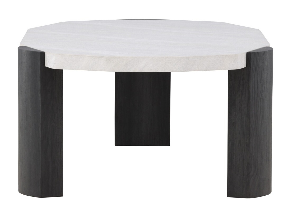 Table basse Dallas 4792 (Noir + Marbre blanc)