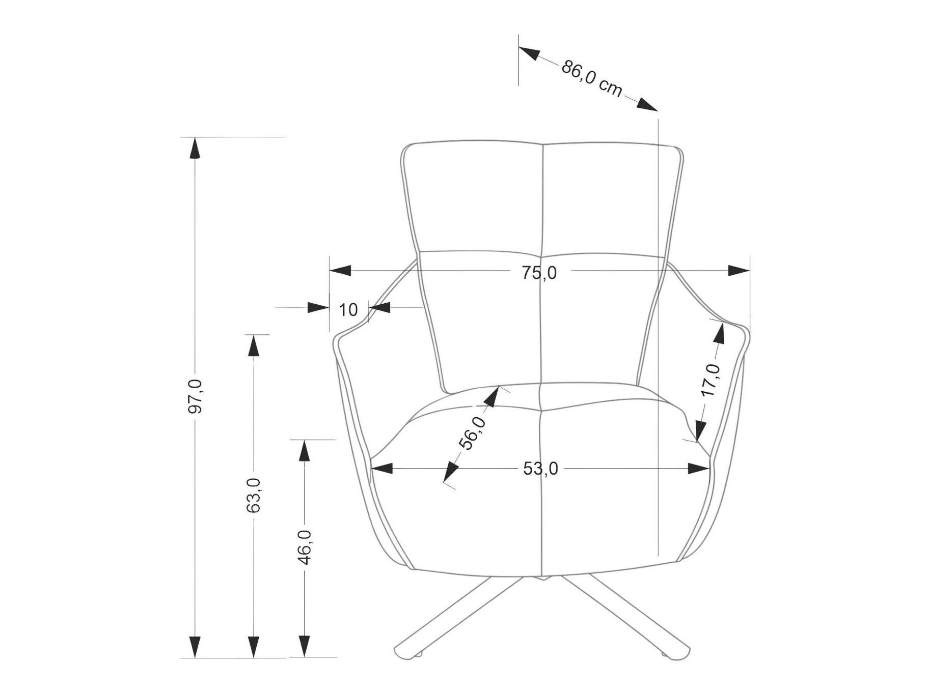 Fauteuil Houston 1928 (Cappuccino)