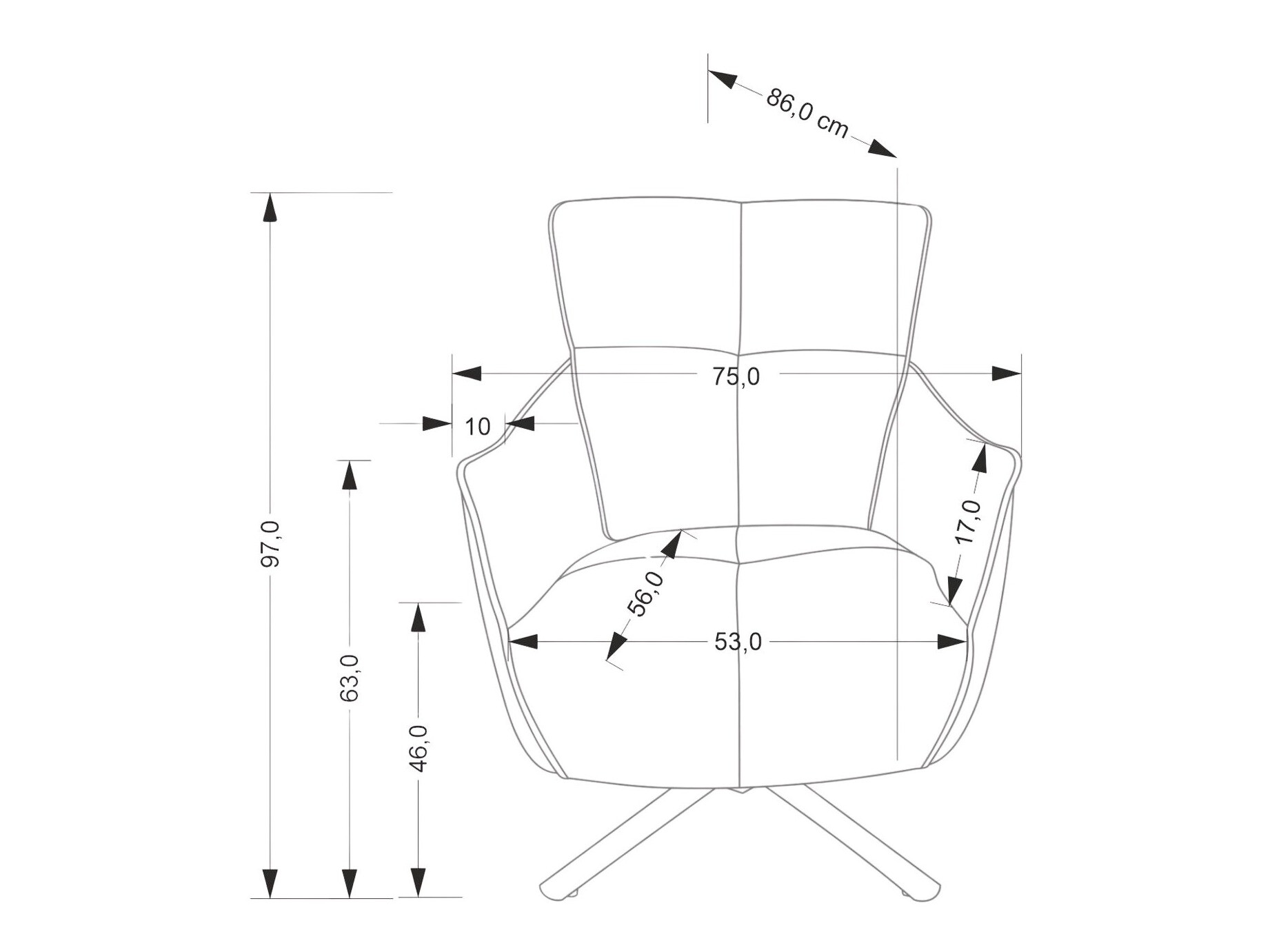 Fauteuil Houston 1928 (Gris)