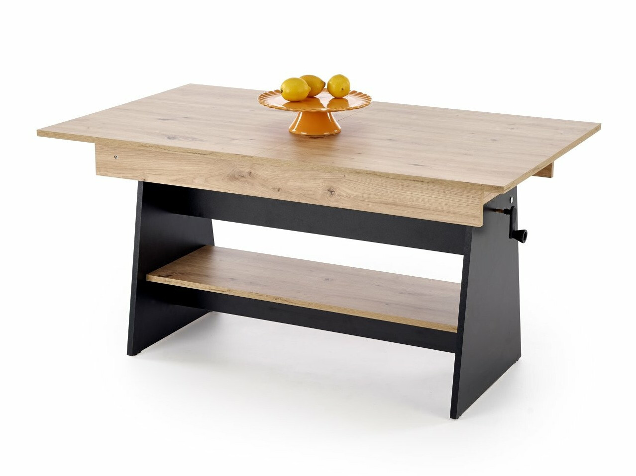 Table basse transformable Houston 1927 (Noir + Chêne Artisan)