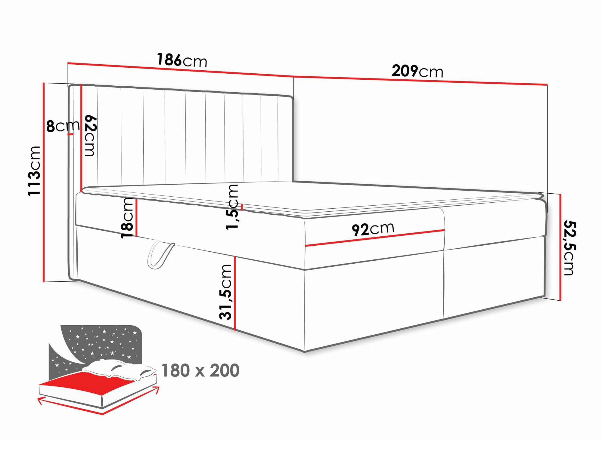 Lit continental Garland 100 (Lima 46)