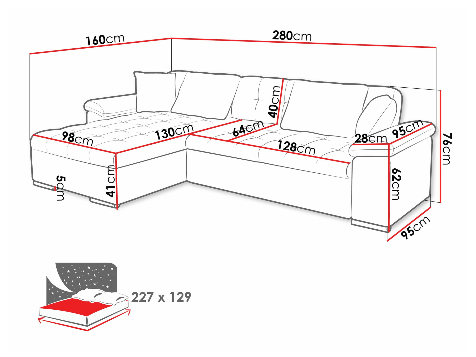 Canapé d'angle Comfivo 107 (Coral 75)