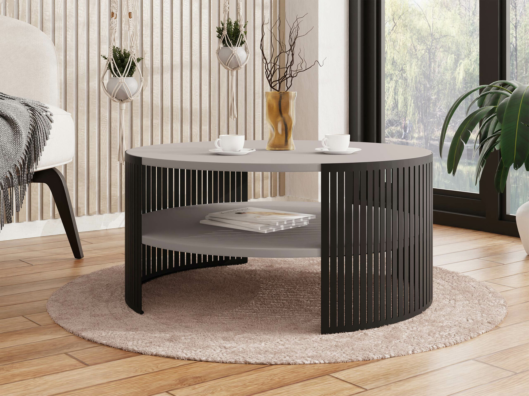 Table basse Civer (Noir + Cachemire)