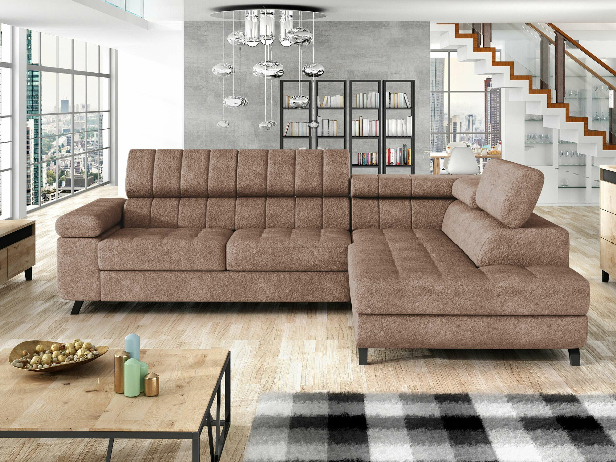 Canapé d'angle Comfivo Agnus (Coral 45)