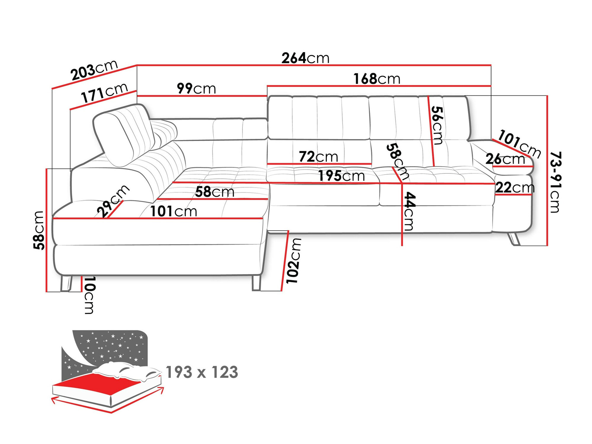 Canapé d'angle Comfivo Agnus (Matana 17)