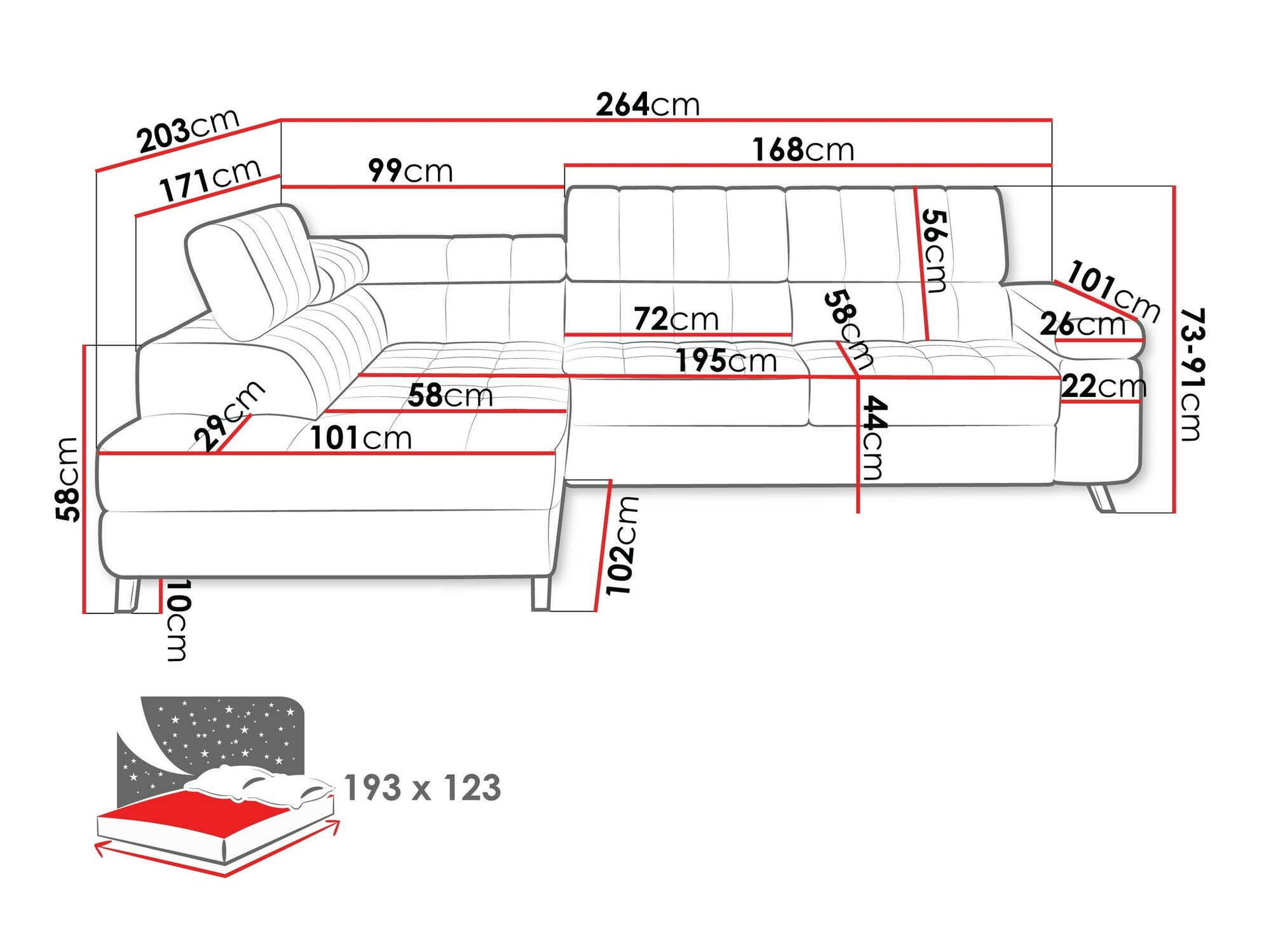 Canapé d'angle Comfivo Agnus (Sicuro 65)