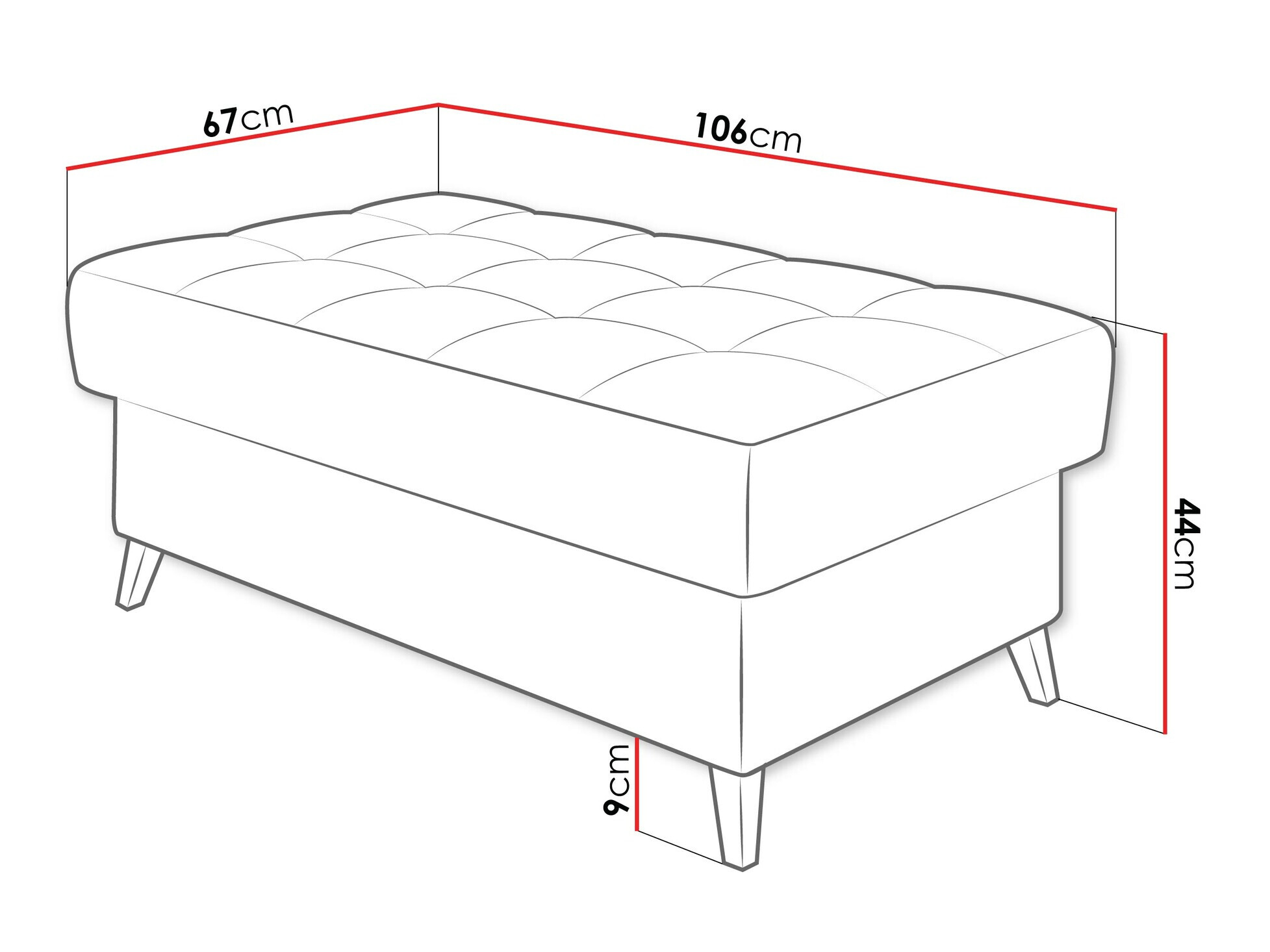 Banc rembourré Comfivo Agnus (Coral 65)