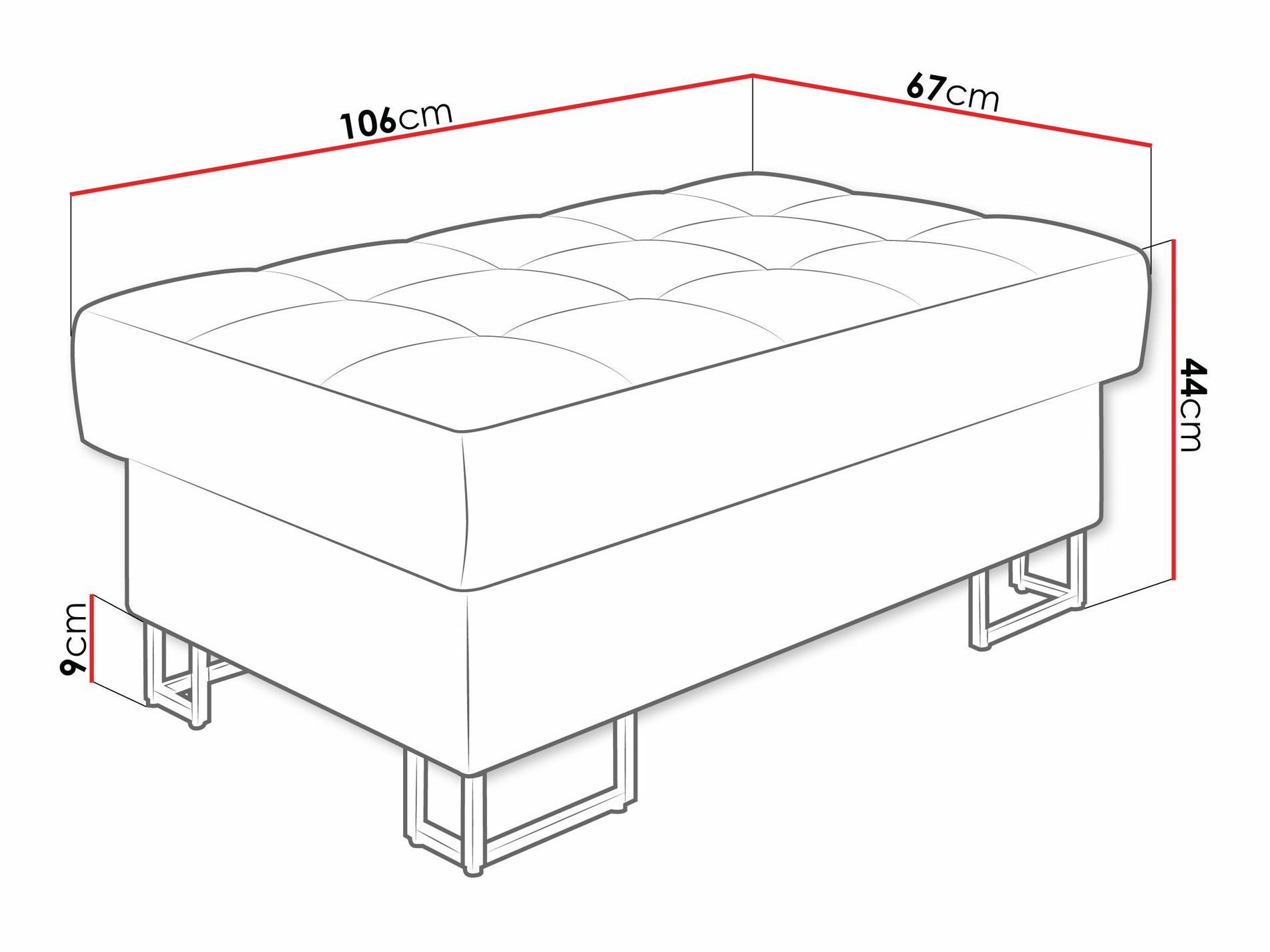Banc rembourré Comfivo Anima (Coral 45)
