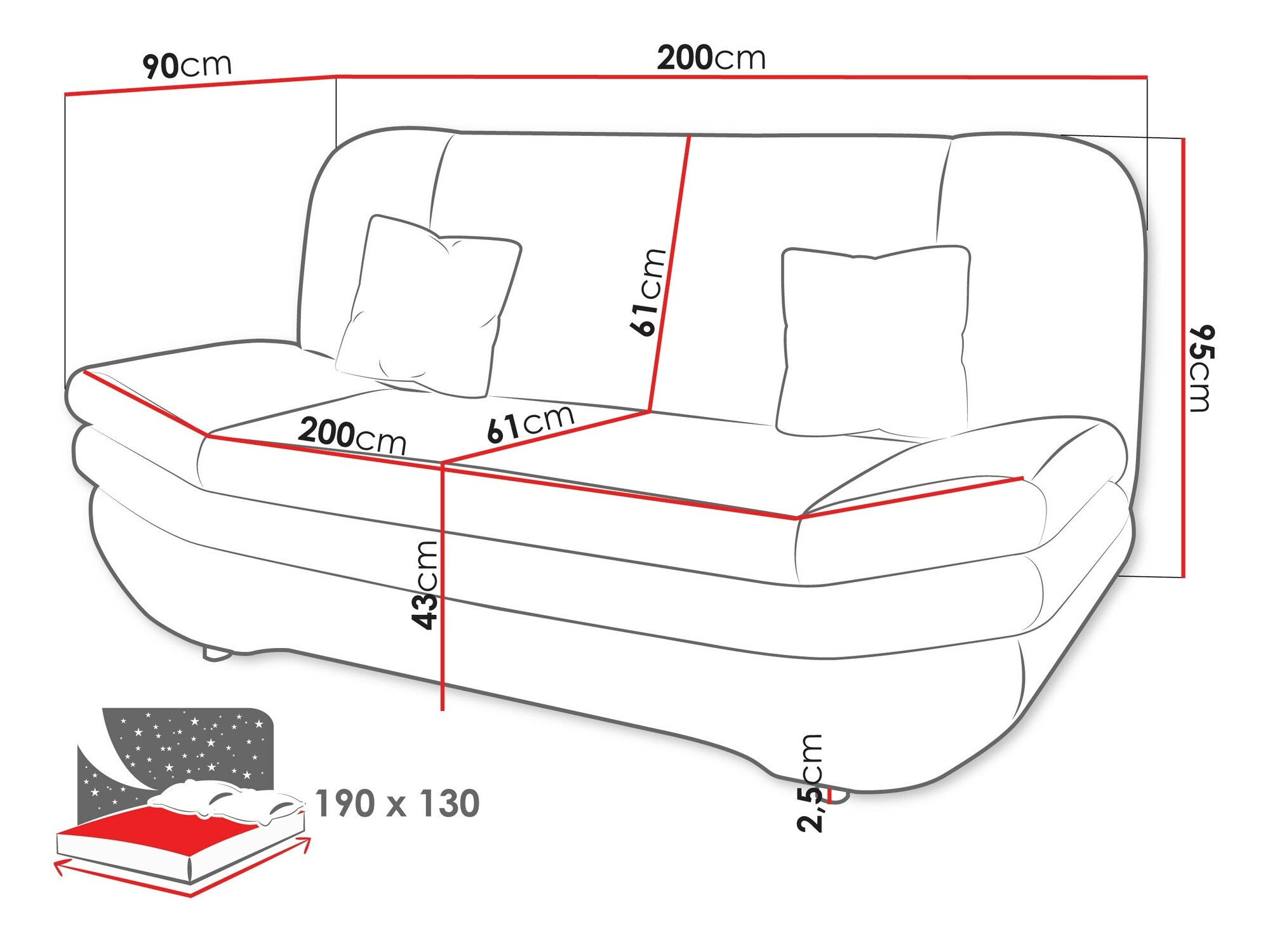 Canapé convertible Comfivo Silva I (Tracy 211.17)