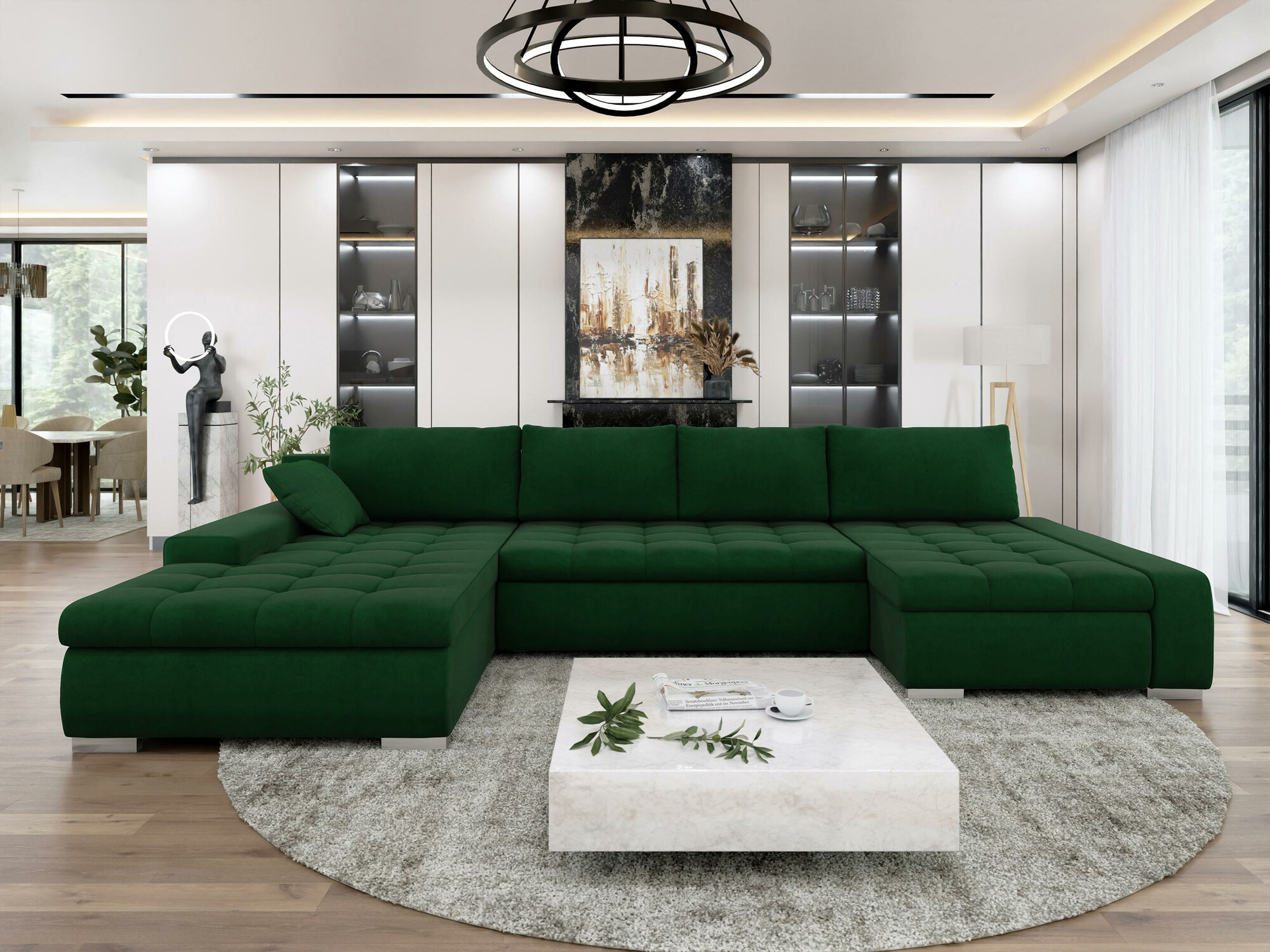 Canapé d'angle Comfivo Oliva (Uttario Velvet 2951)