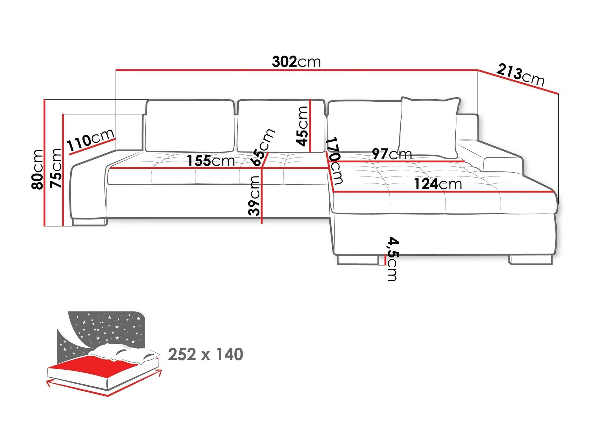 Canapé d'angle Comfivo Nitor II (Kronos 19)