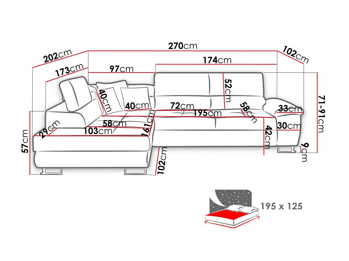 Canapé d'angle Comfivo Ruta II (Kronos 19)