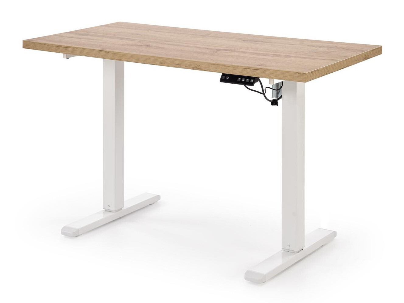 Bureau réglable en hauteur Houston 1942 (Chêne Artisan + Blanc)