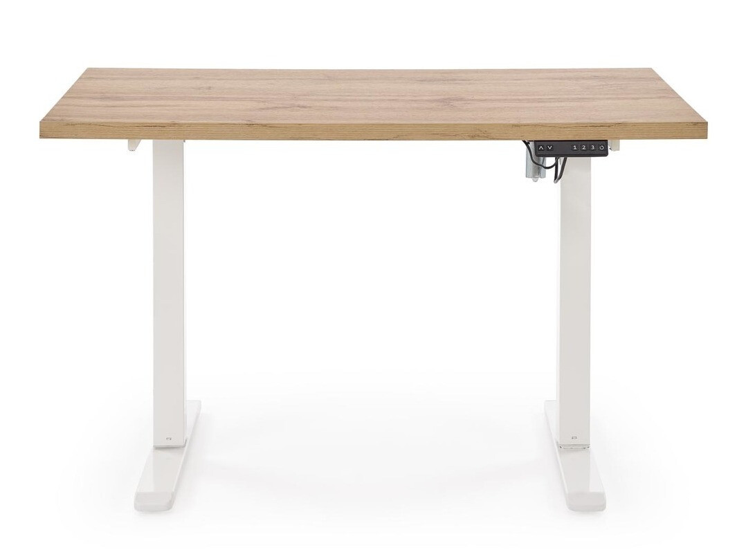 Bureau réglable en hauteur Houston 1942 (Chêne Artisan + Blanc)