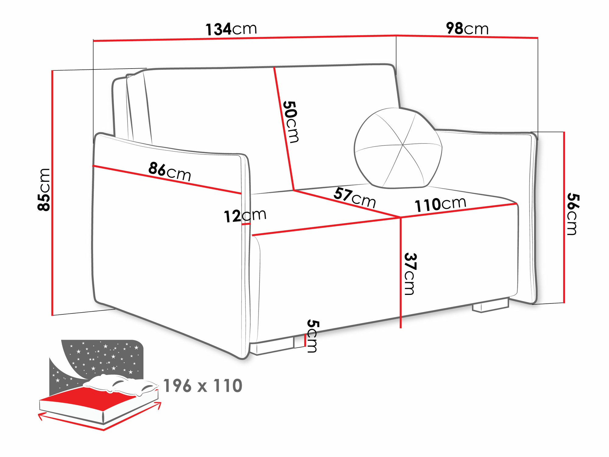 Canapé convertible Velven II (Soul 8)