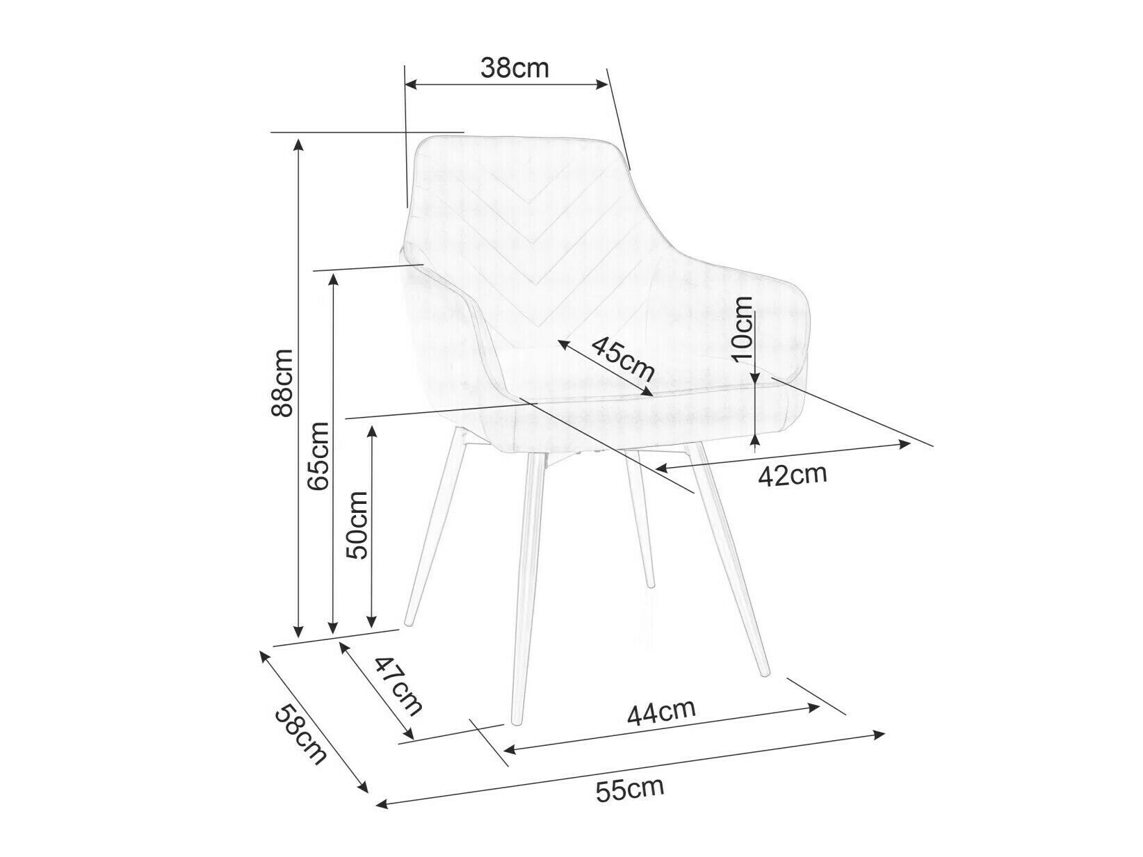 Chaise Detroit 734 (Beige)