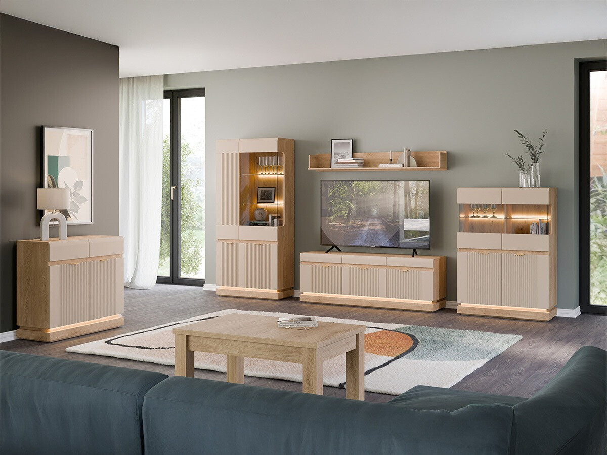Commode Teselbu 102 (Cachemire + Chêne)