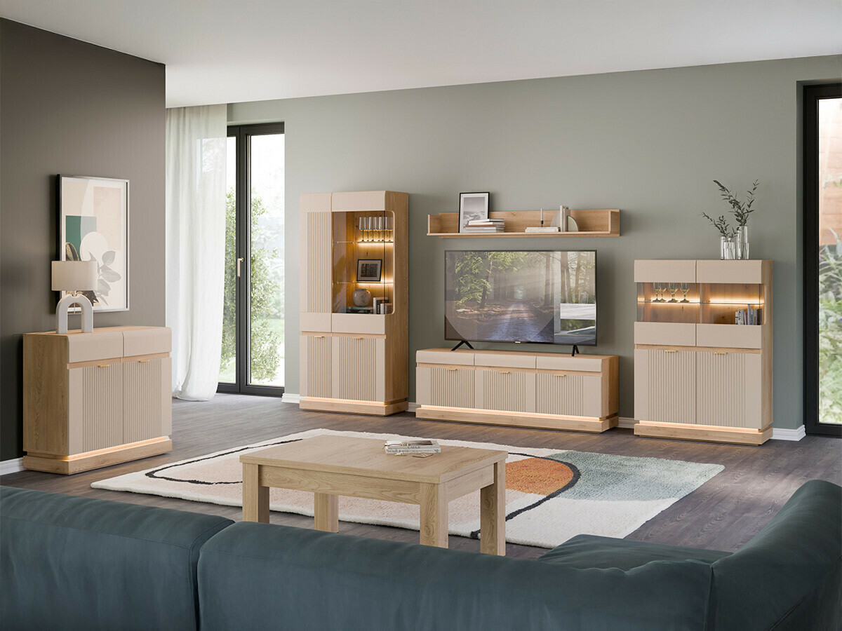 Commode Teselbu 102 (Cachemire + Chêne)