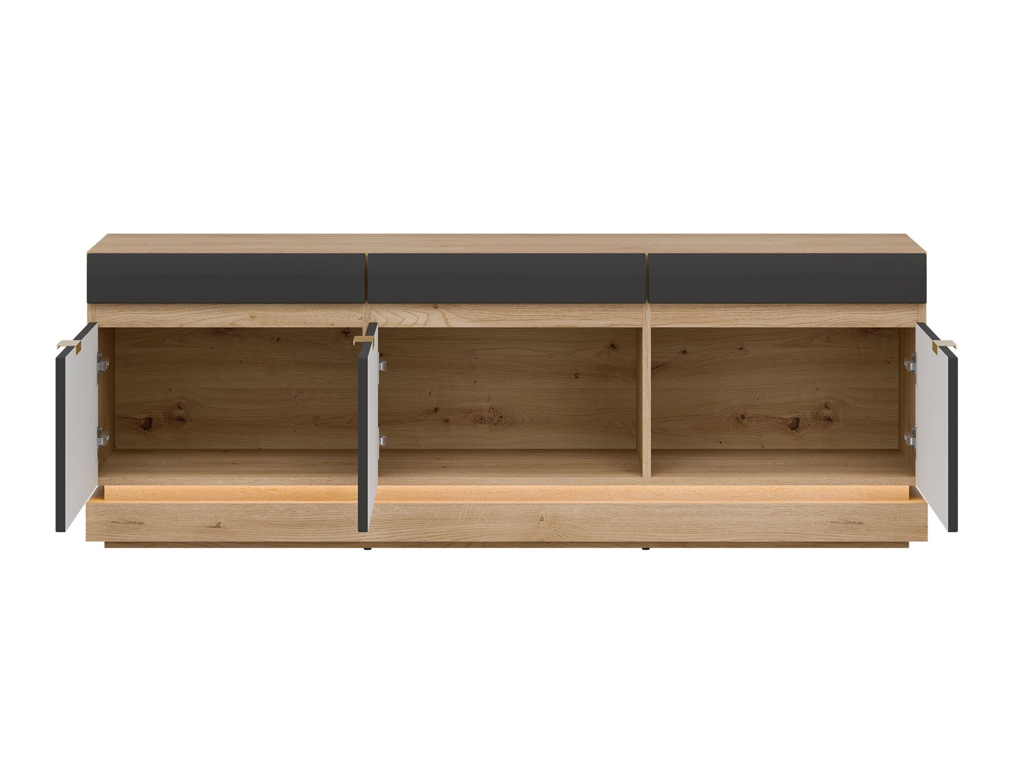 Meuble TV Teselbu 100 (Anthracite + Chêne Torro)