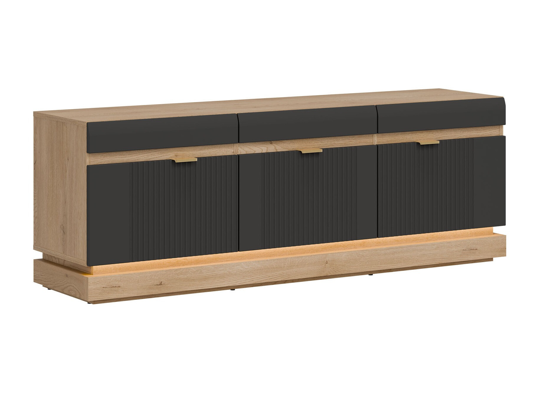 Meuble TV Teselbu 100 (Anthracite + Chêne Torro)