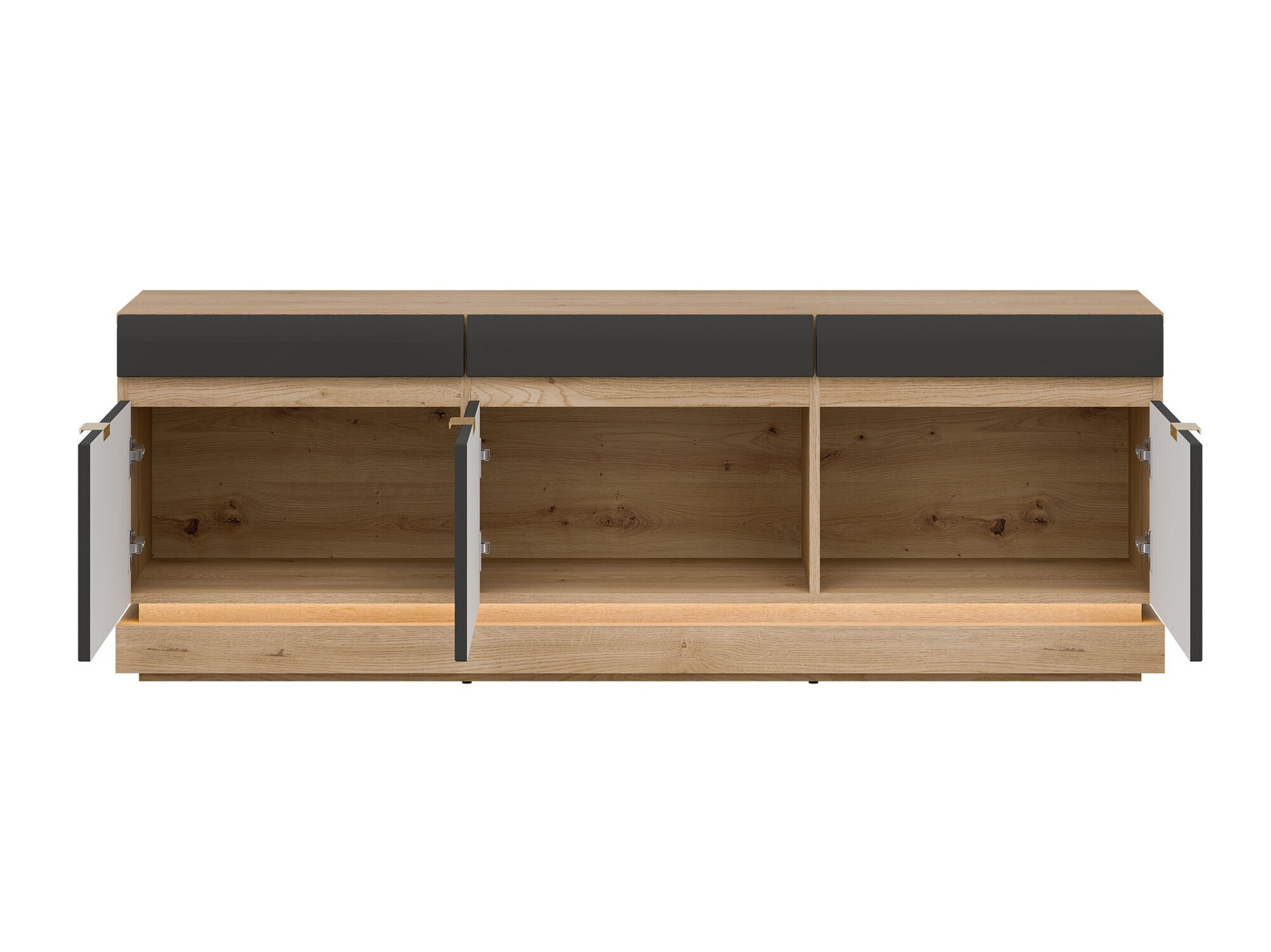 Meuble TV Teselbu 100 (Anthracite + Chêne Torro)