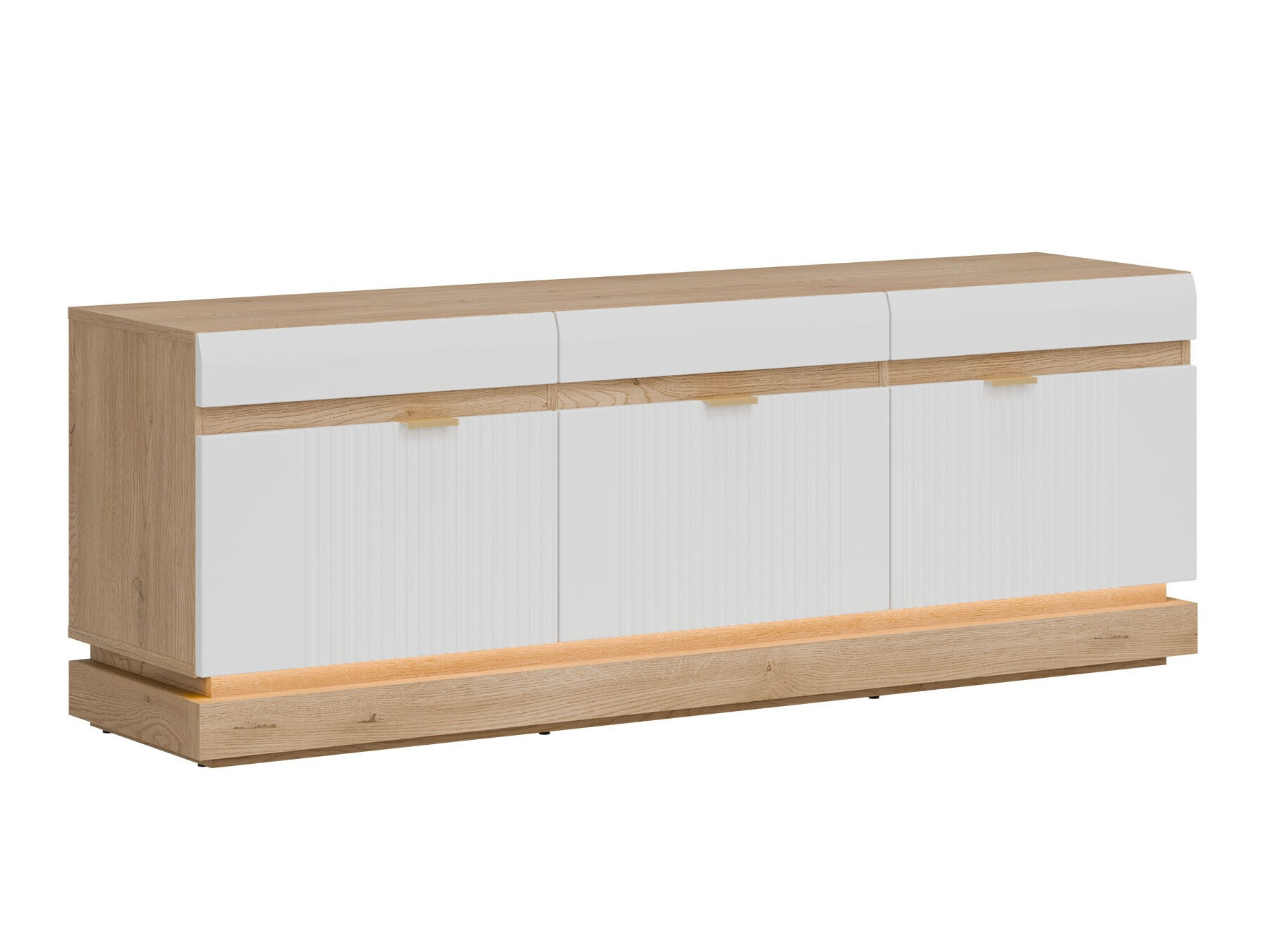 Meuble TV Teselbu 100 (Blanc + Chêne Torro)