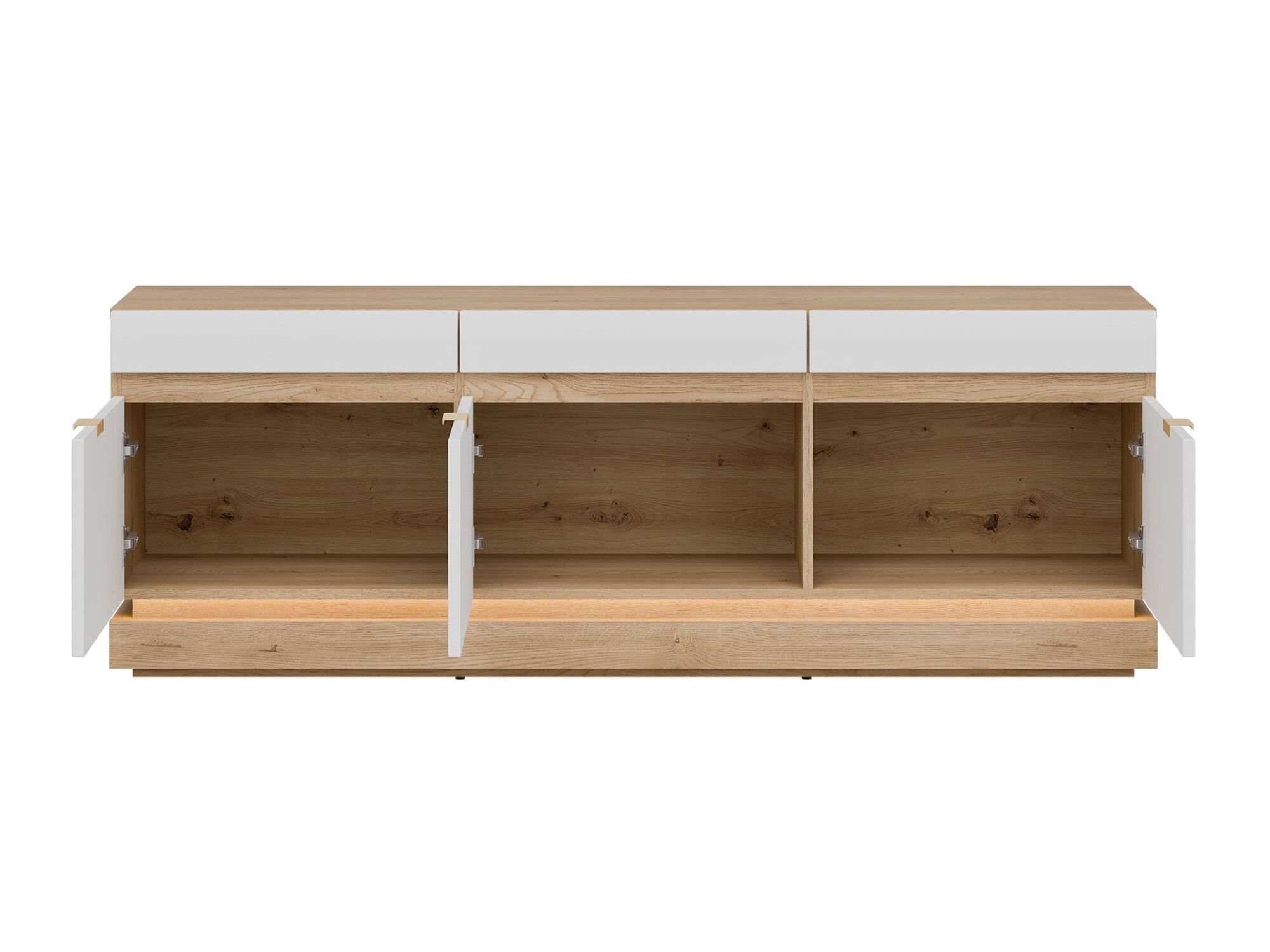 Meuble TV Teselbu 100 (Blanc + Chêne Torro)