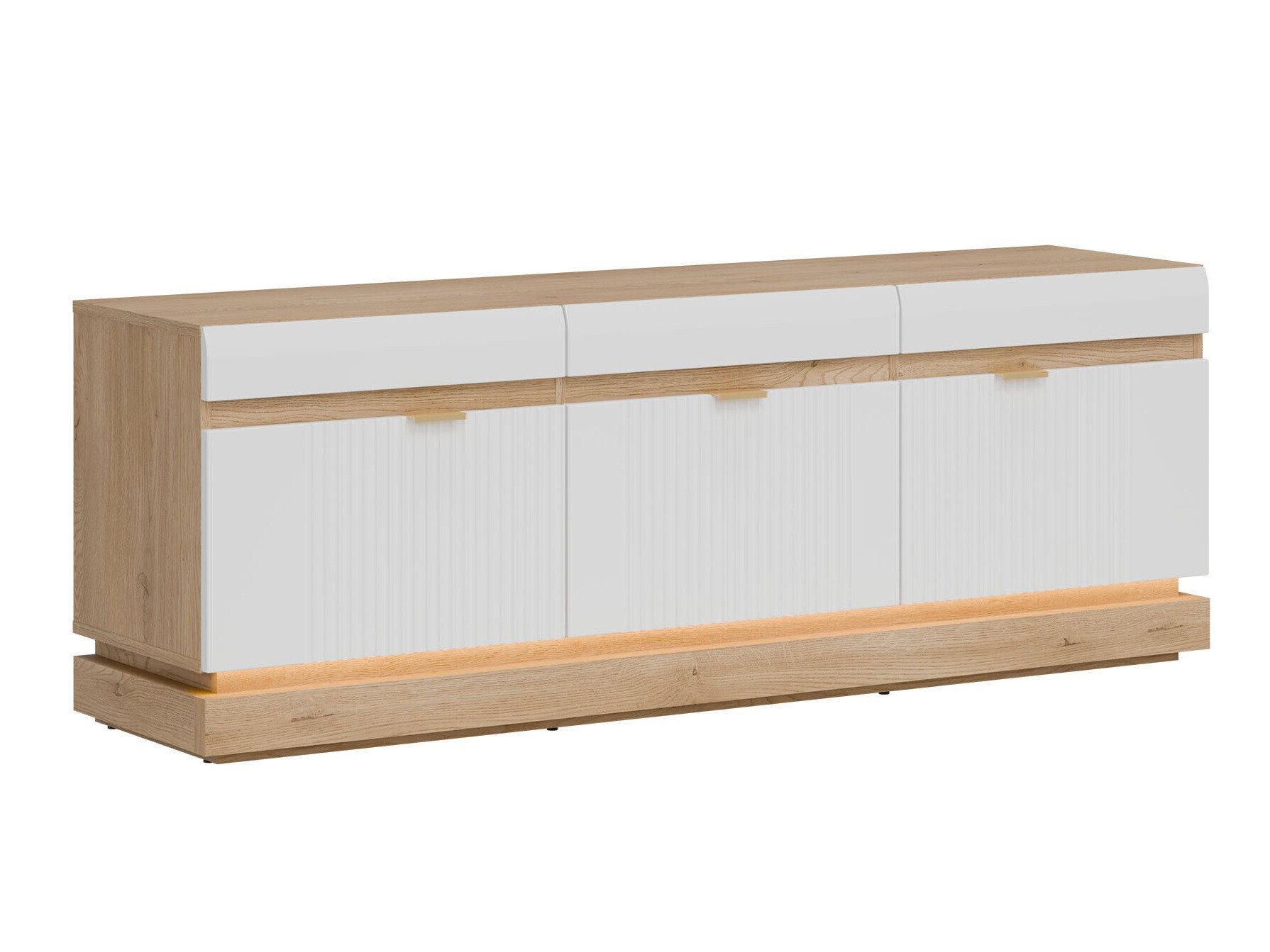 Meuble TV Teselbu 100 (Blanc + Chêne Torro)