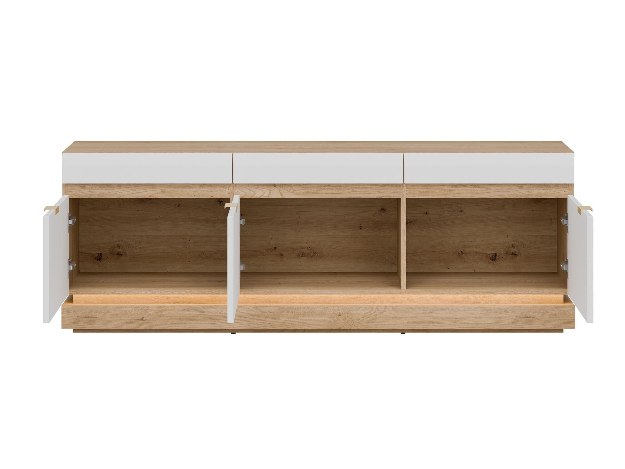 Meuble TV Teselbu 100 (Blanc + Chêne Torro)