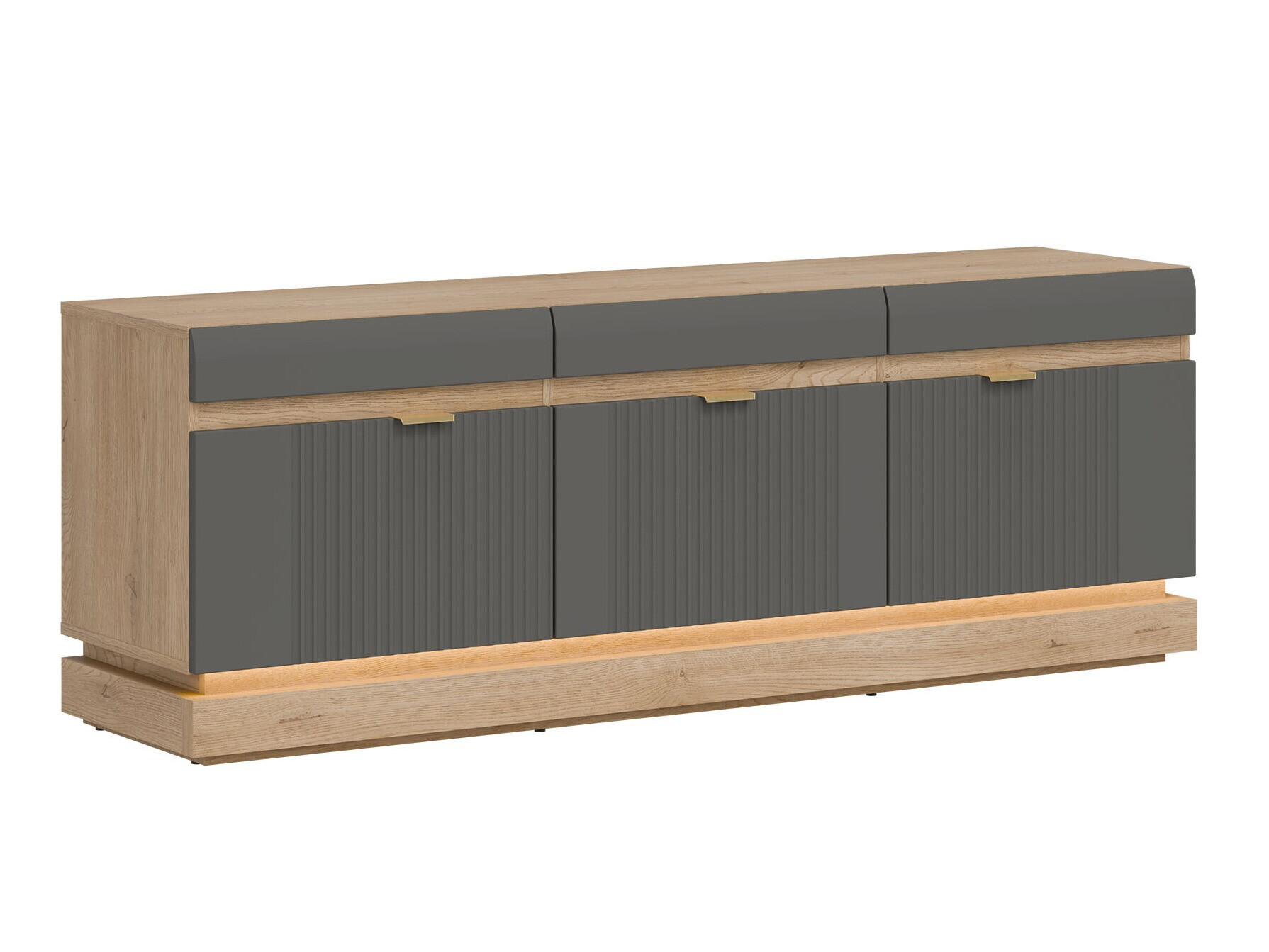 Meuble TV Teselbu 100 (Gris + Chêne Torro)