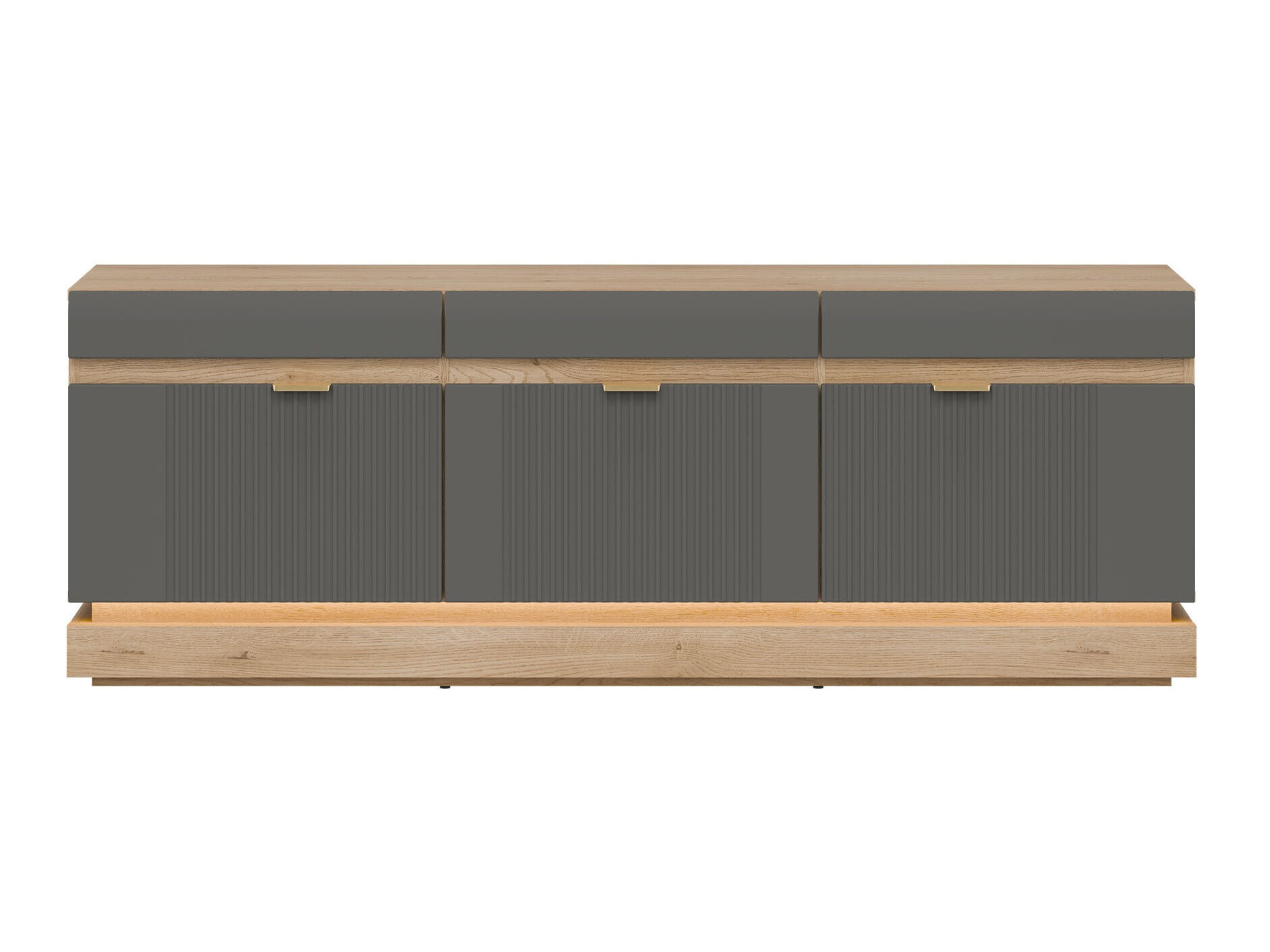 Meuble TV Teselbu 100 (Gris + Chêne Torro)