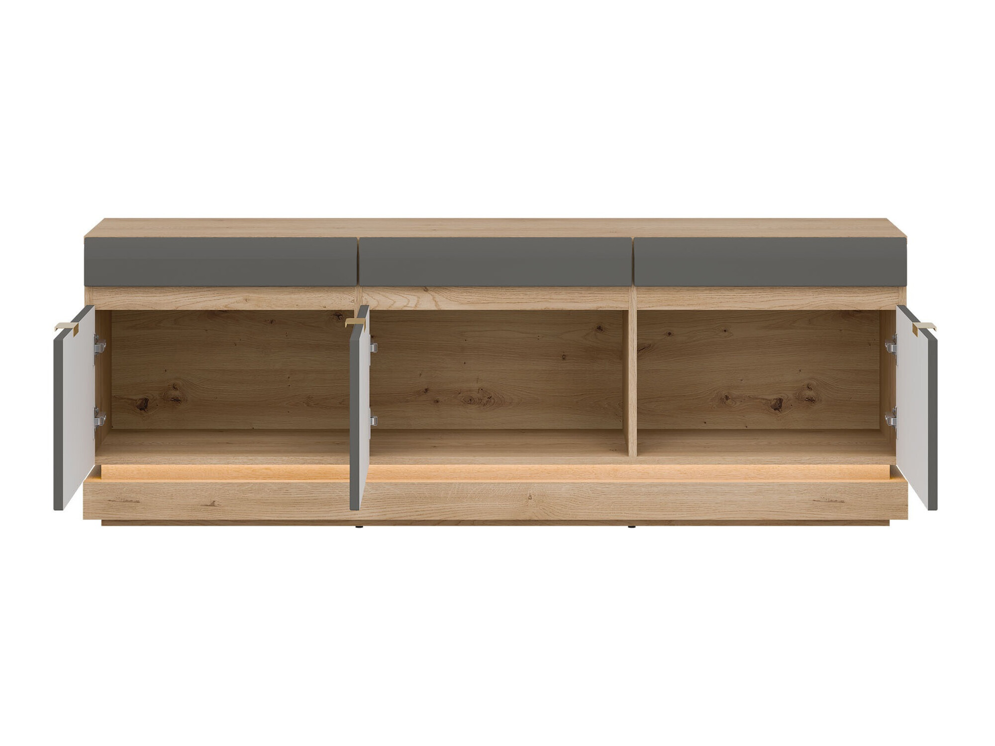 Meuble TV Teselbu 100 (Gris + Chêne Torro)