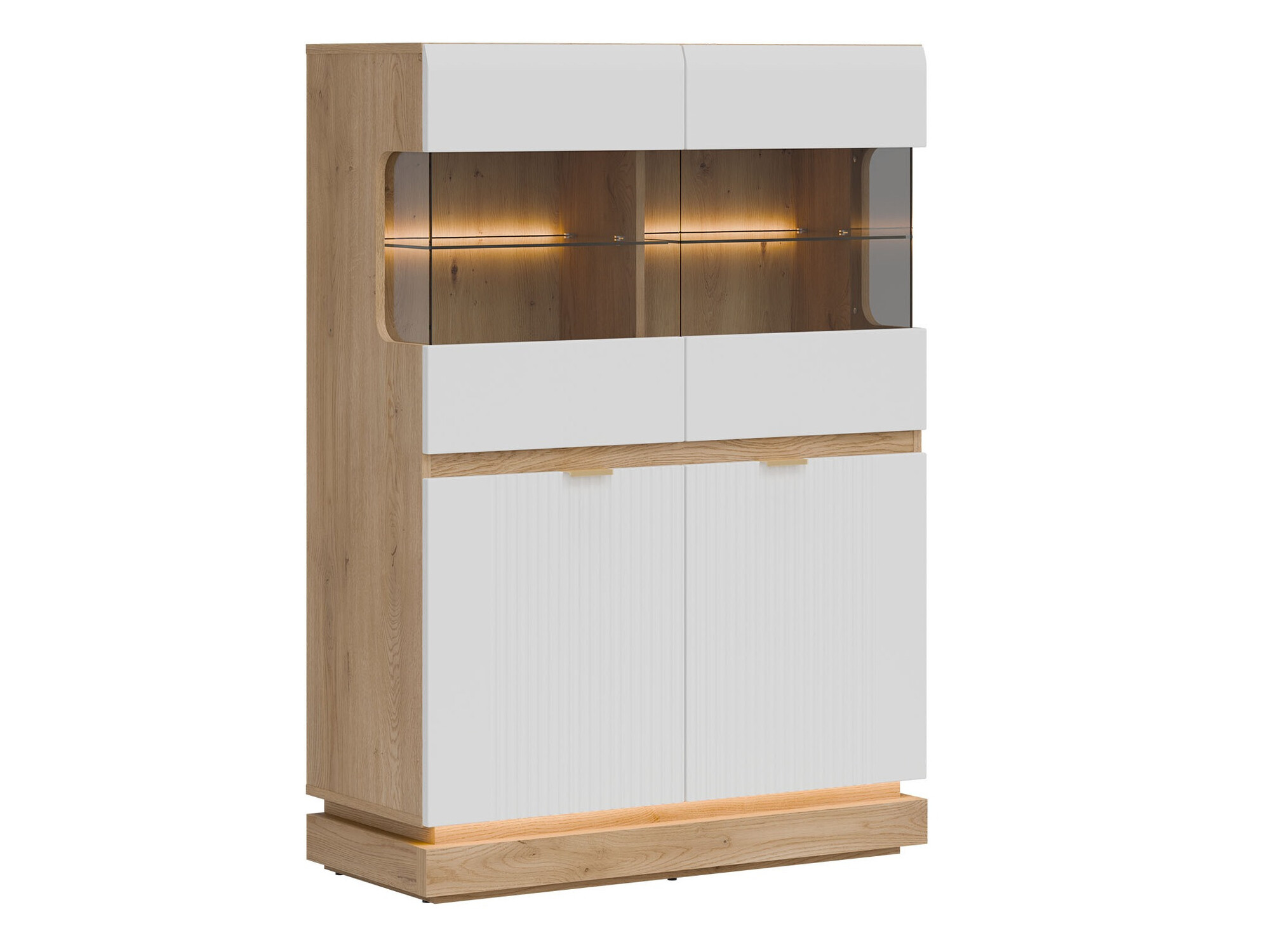 Buffet Teselbu 105 (Blanc + Chêne)