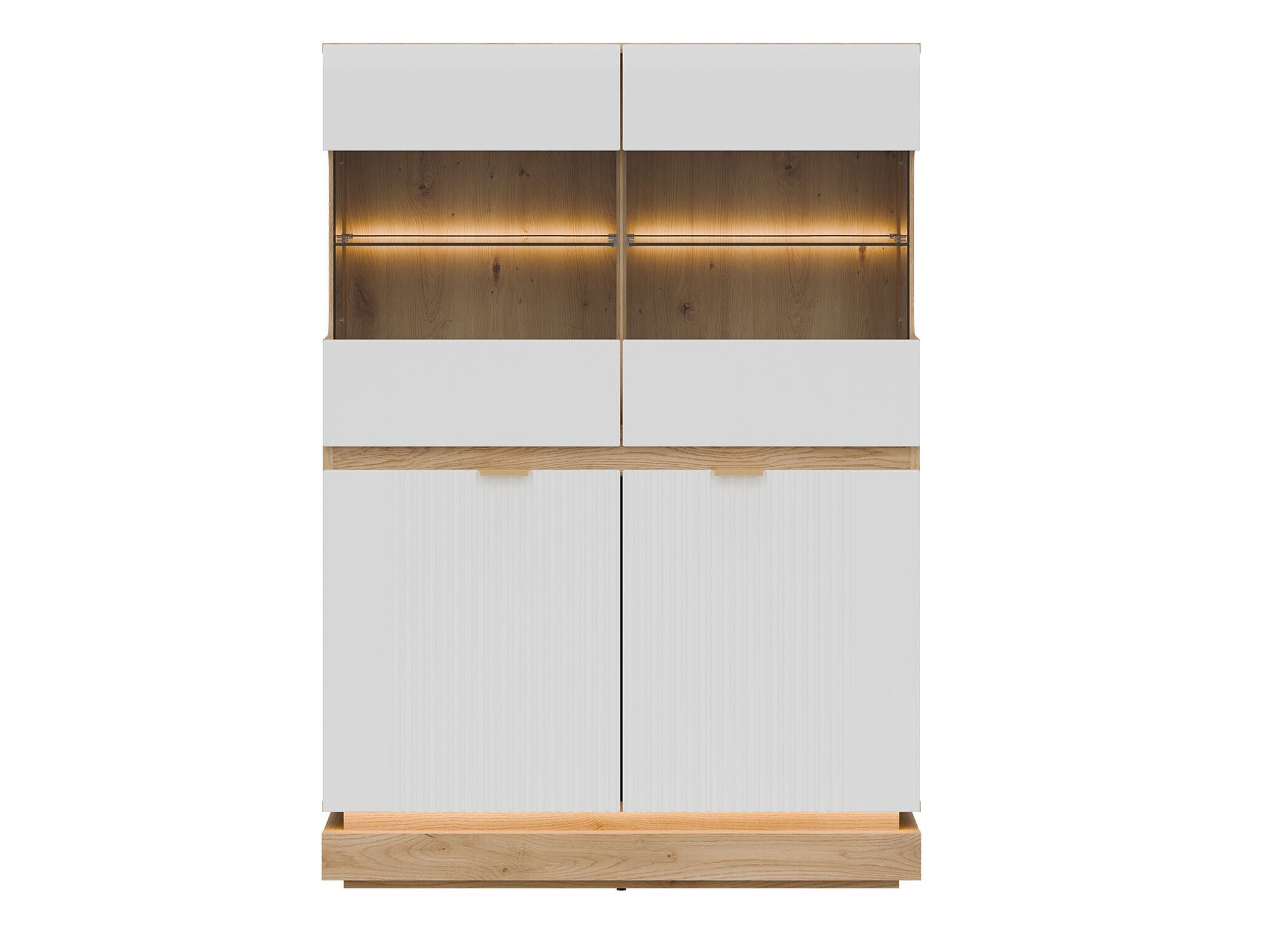 Buffet Teselbu 105 (Blanc + Chêne)