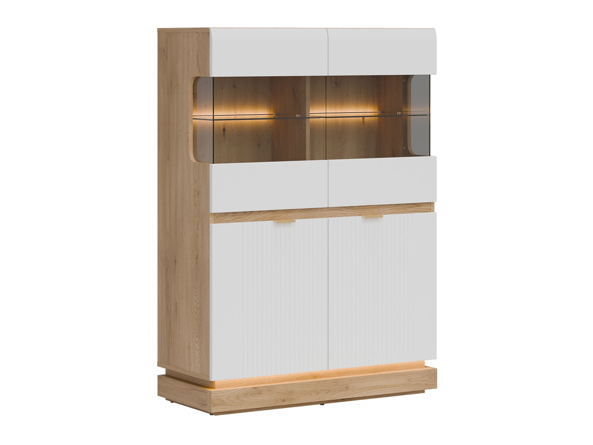 Buffet Teselbu 105 (Blanc + Chêne)