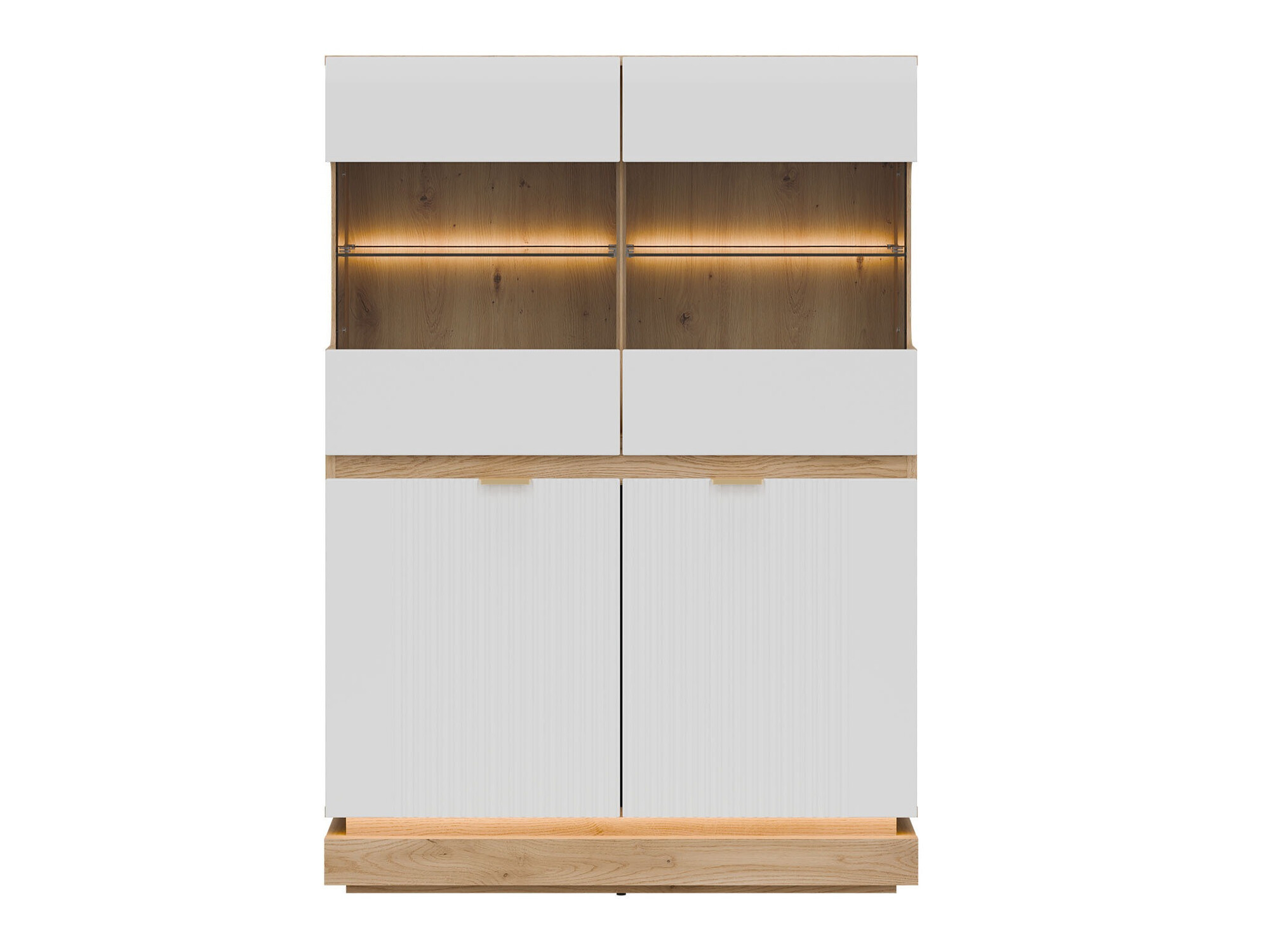 Buffet Teselbu 105 (Blanc + Chêne)