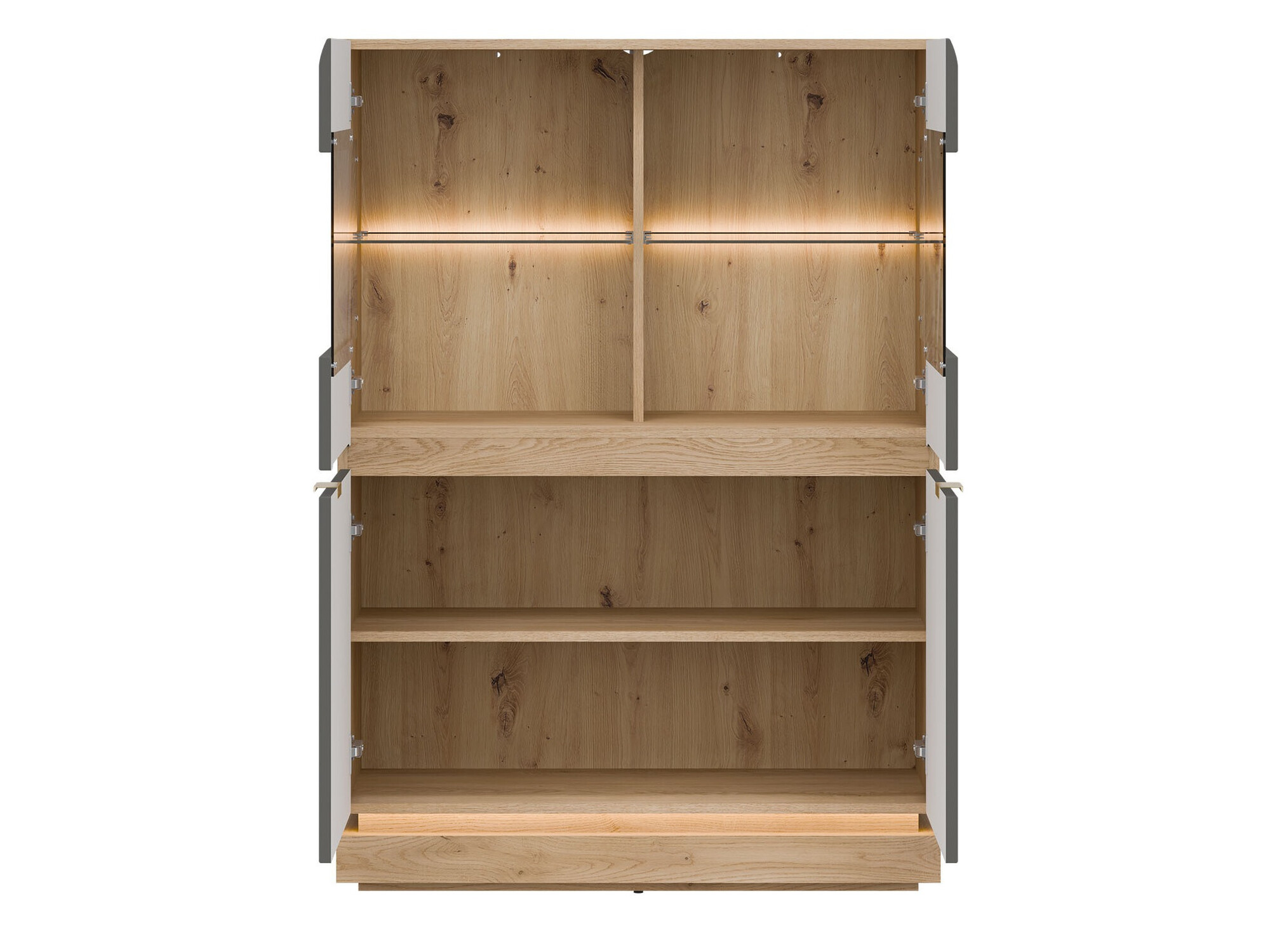 Buffet Teselbu 105 (Gris + Chêne)