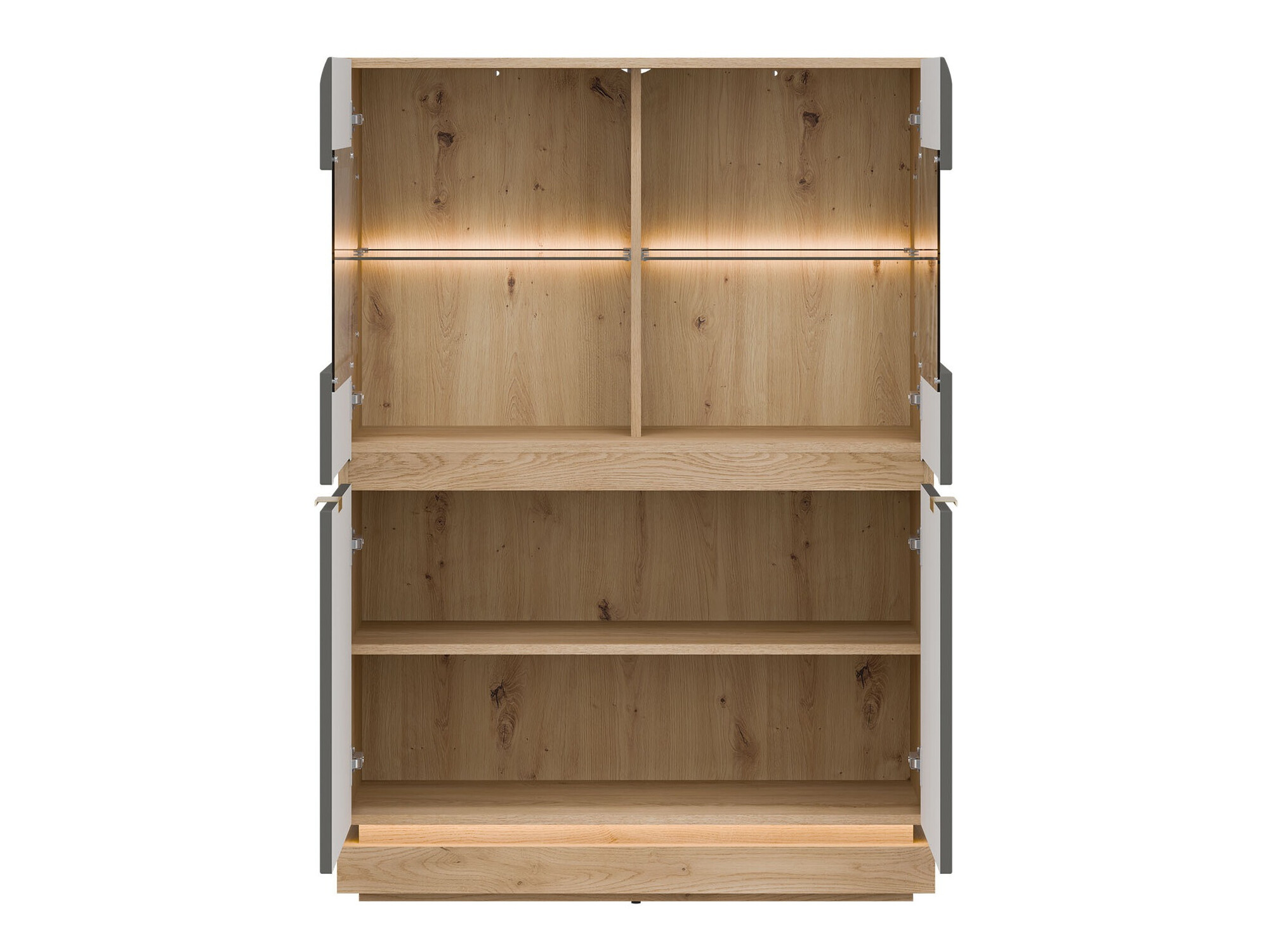 Buffet Teselbu 105 (Gris + Chêne)