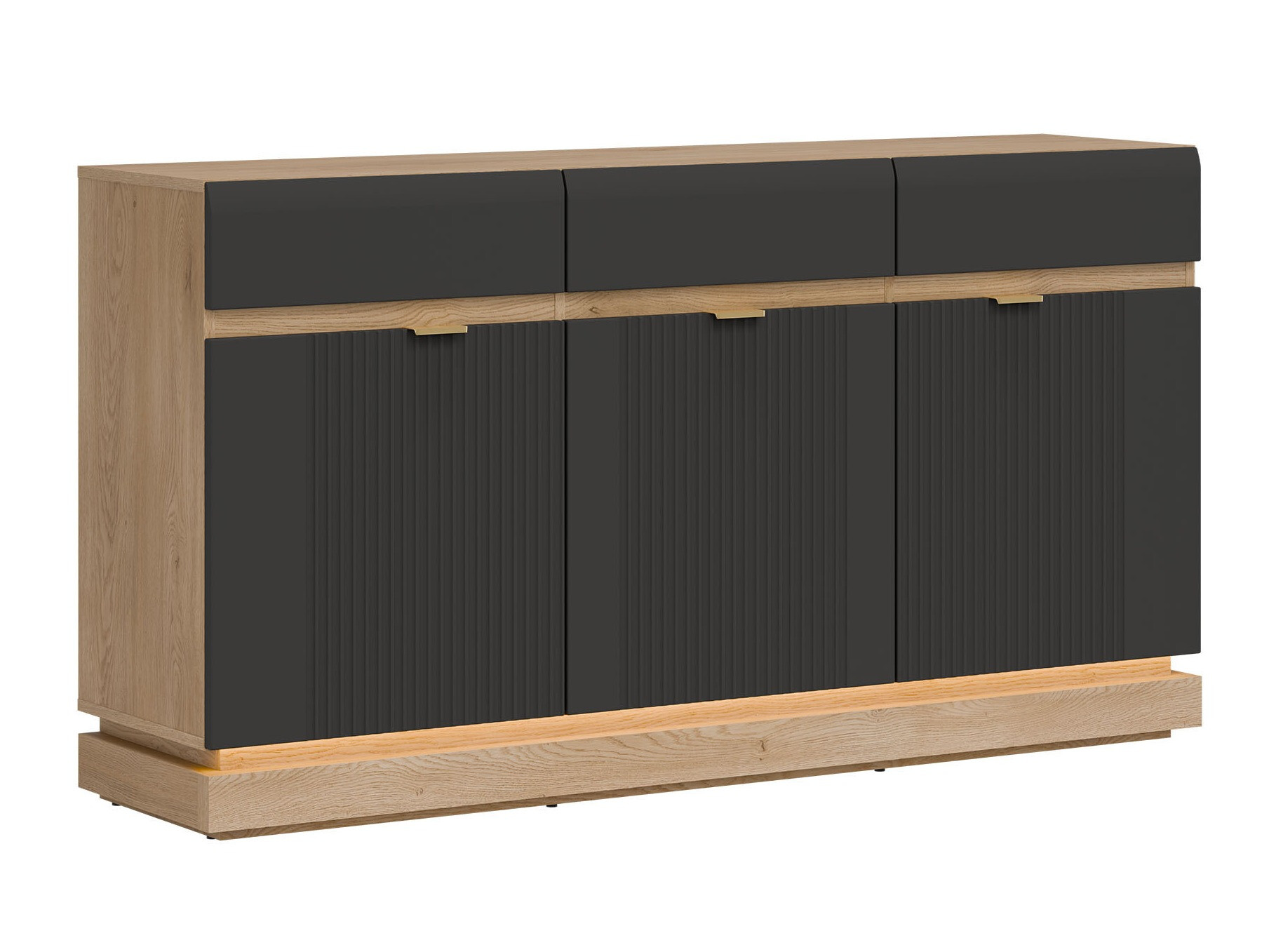 Commode Teselbu 104 (Anthracite + Chêne)