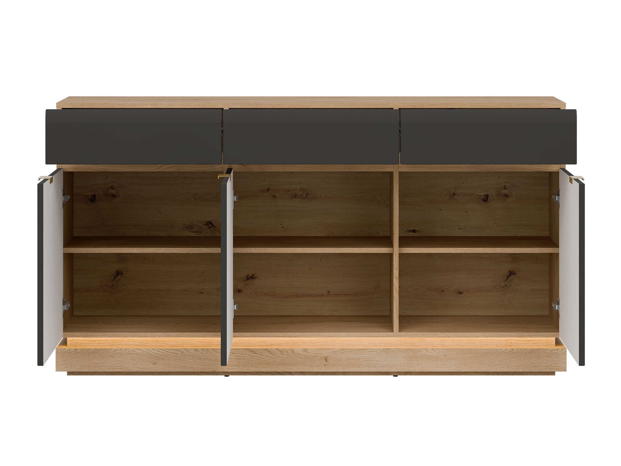 Commode Teselbu 104 (Anthracite + Chêne)