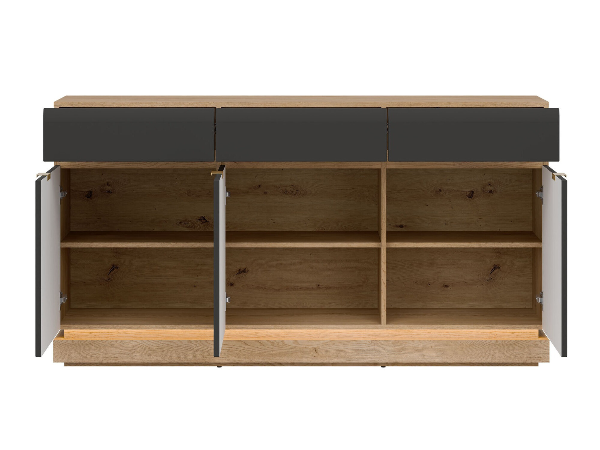 Commode Teselbu 104 (Anthracite + Chêne)