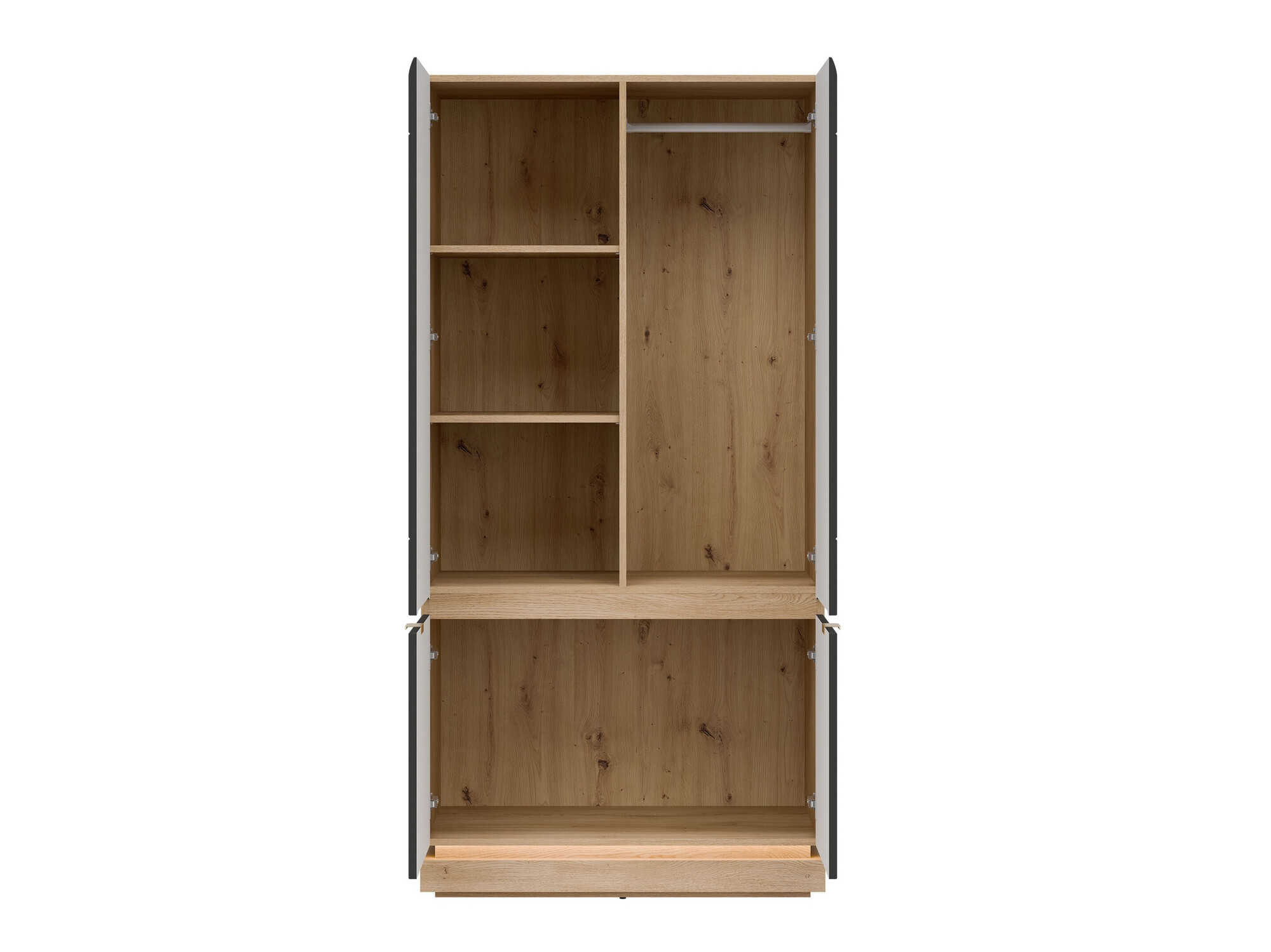 Armoire Teselbu 113 (Anthracite + Chêne)